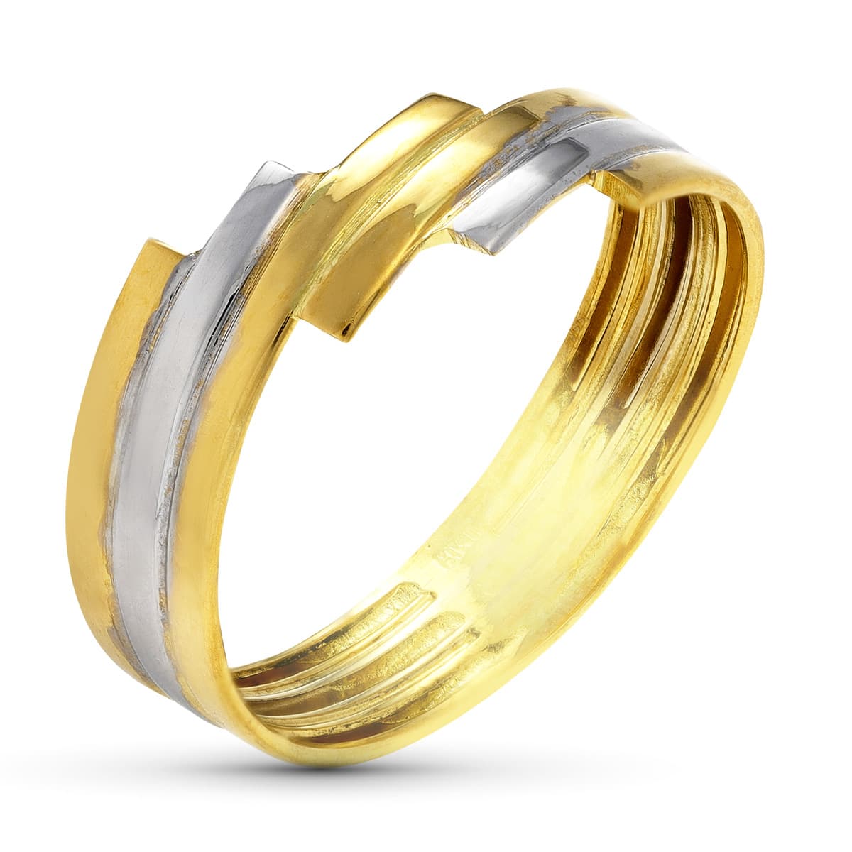 18K ring i 2 guldgrene