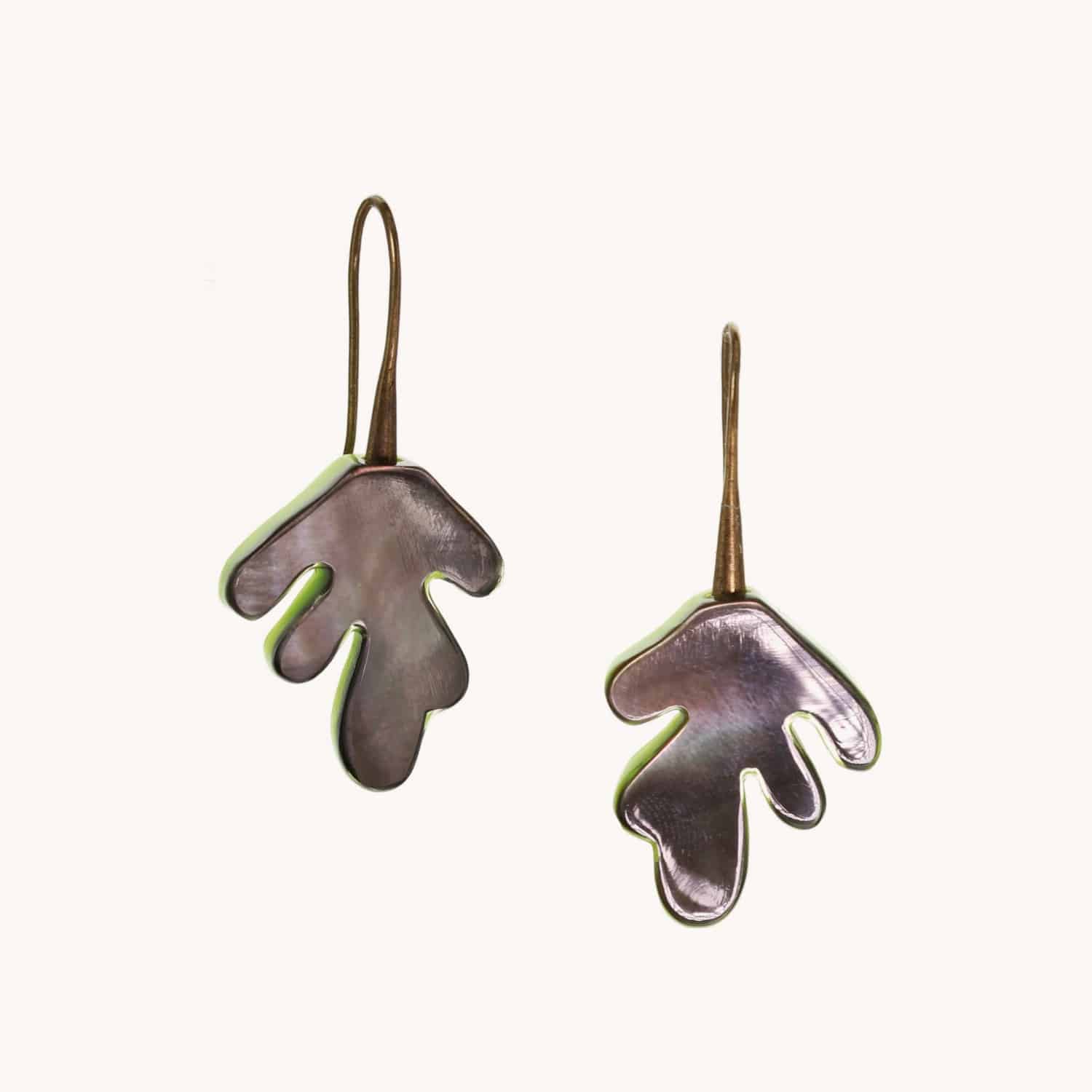 Boucles d'oreilles Metamorphose nacre de Palawan 12--25229 Nature Bijoux