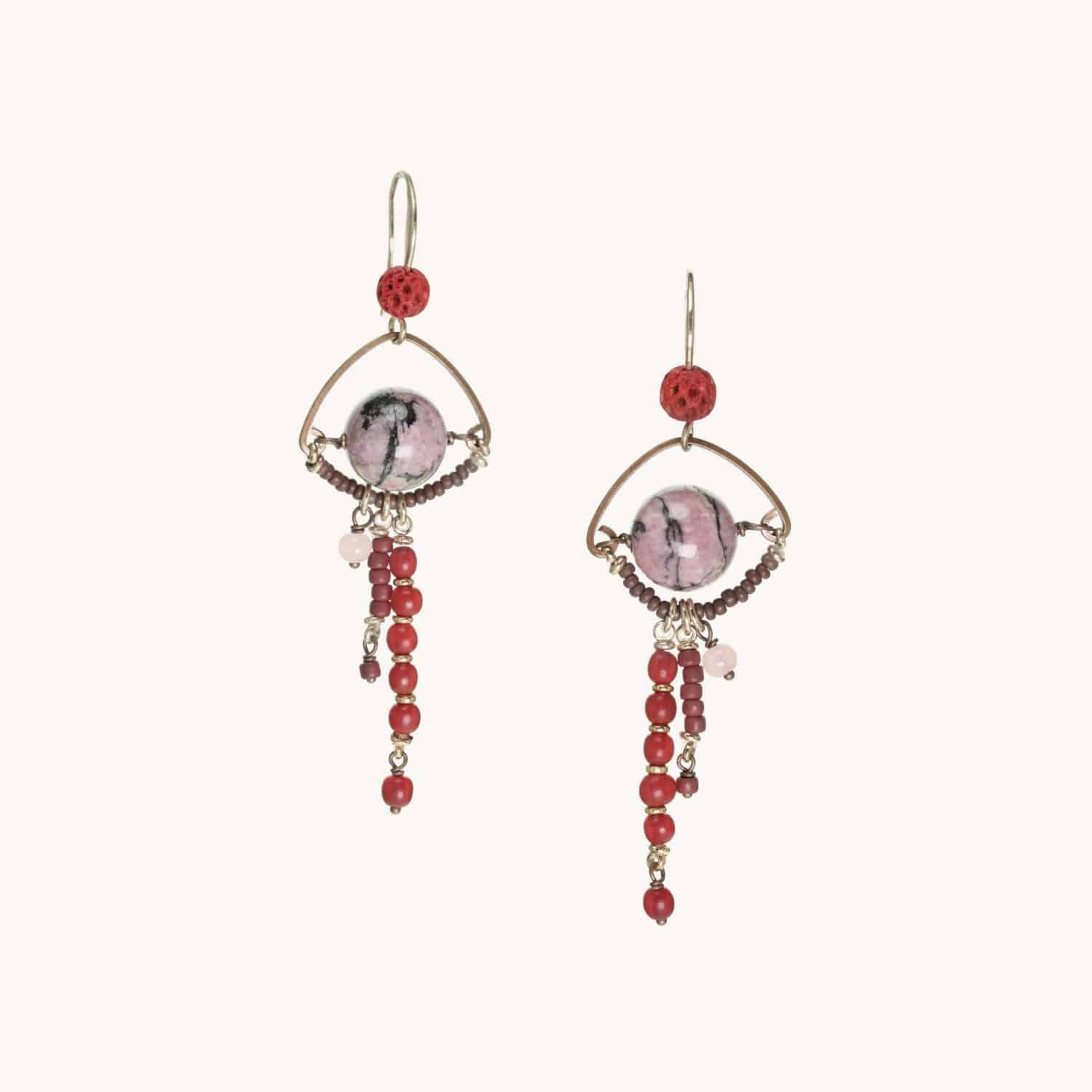 Boucles d'oreilles Granada Corne Graine Perle 12--25426 Nature Bijoux