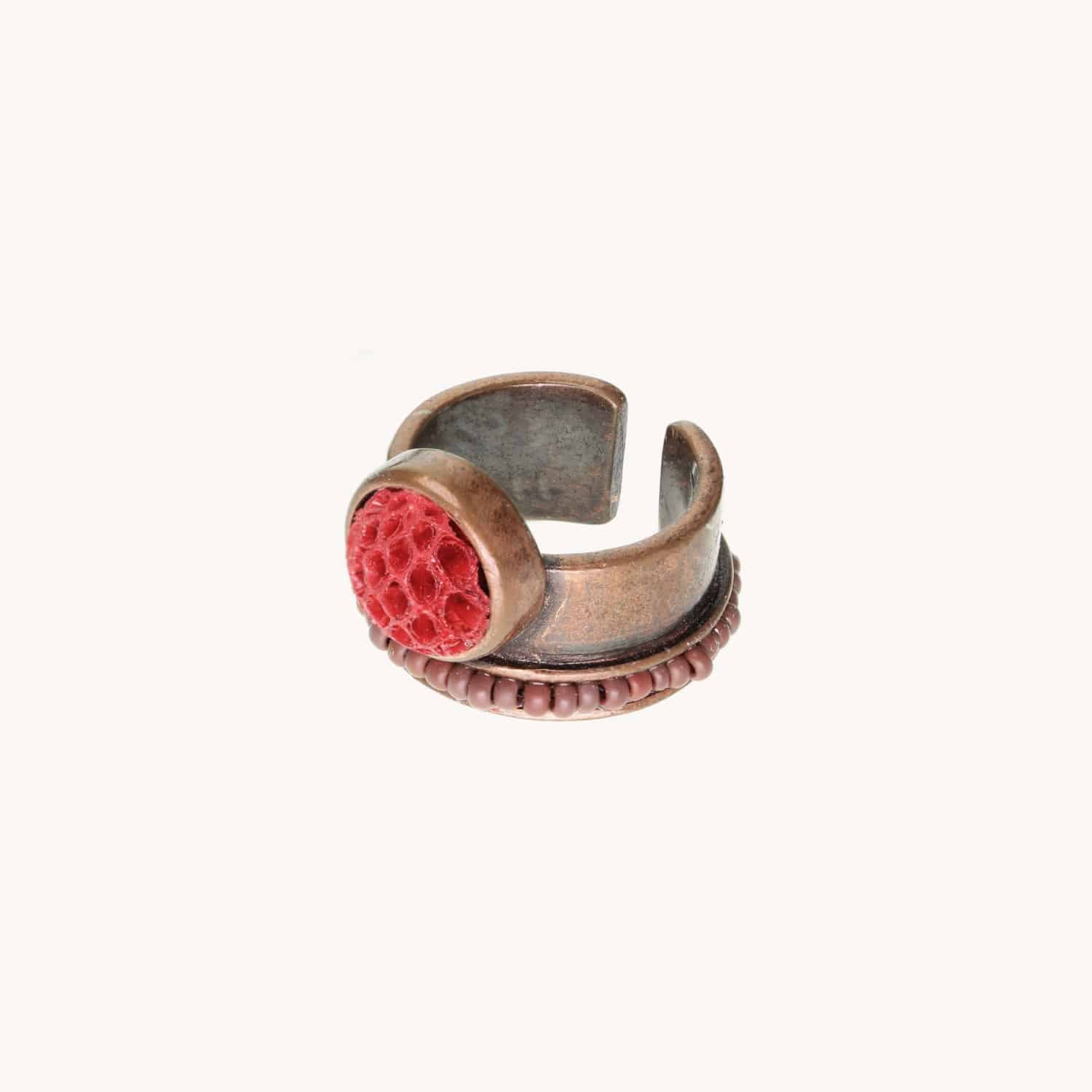 Bague Nature Bijoux Granada en graine de palmier 19--22294