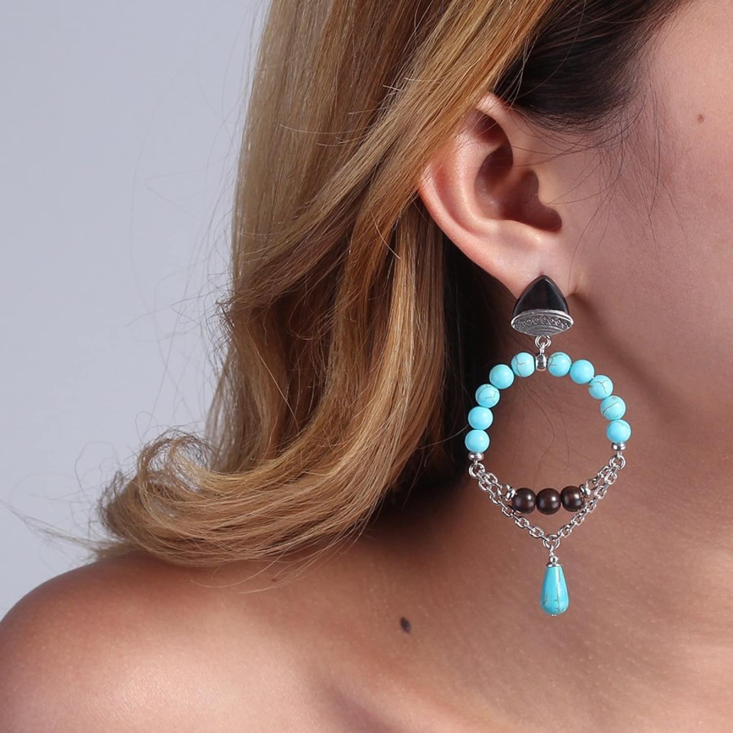 Détail goutte Ébène de Macassar 12--25832 Nature Bijoux