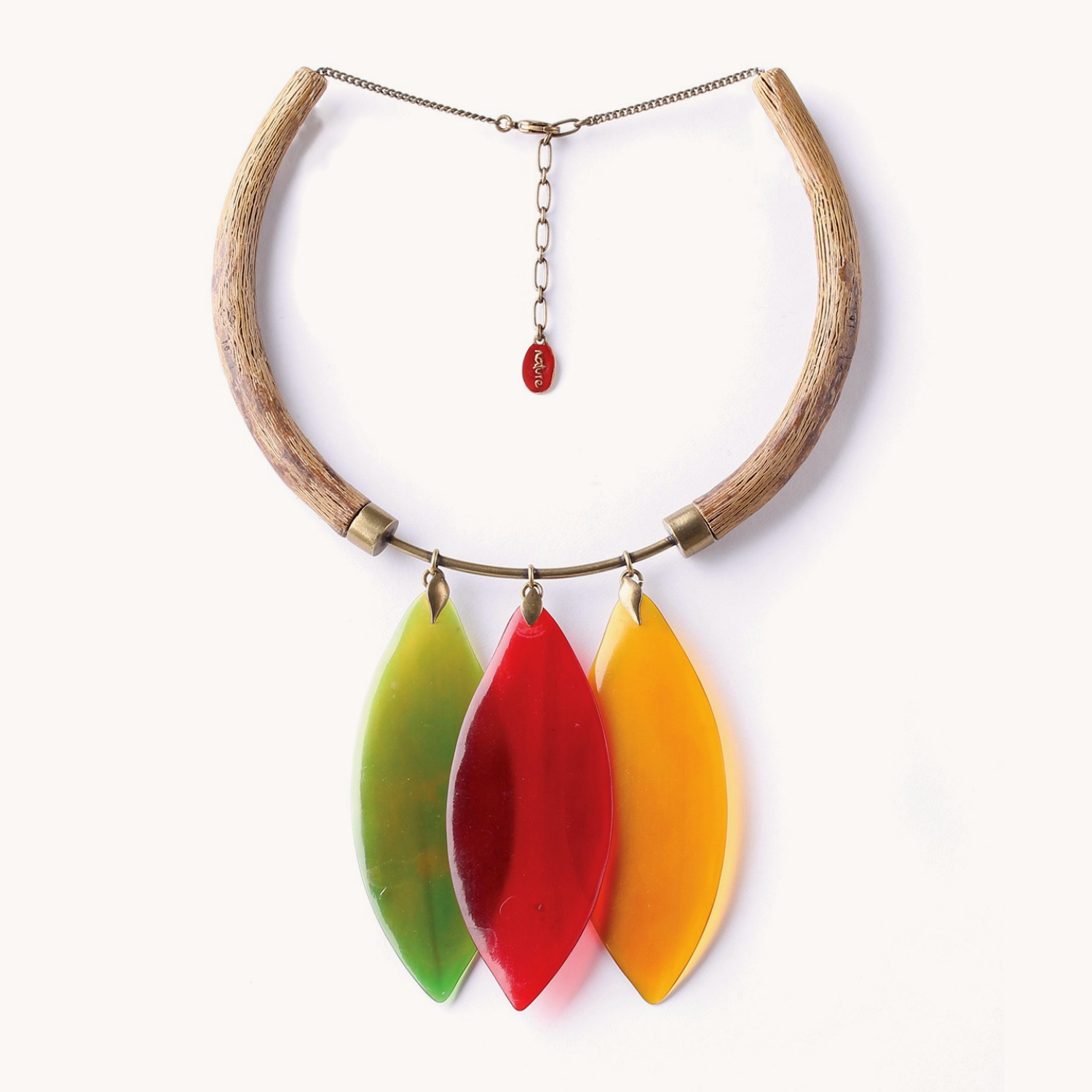 Collier Land Art corne 15--27143 Nature Bijoux