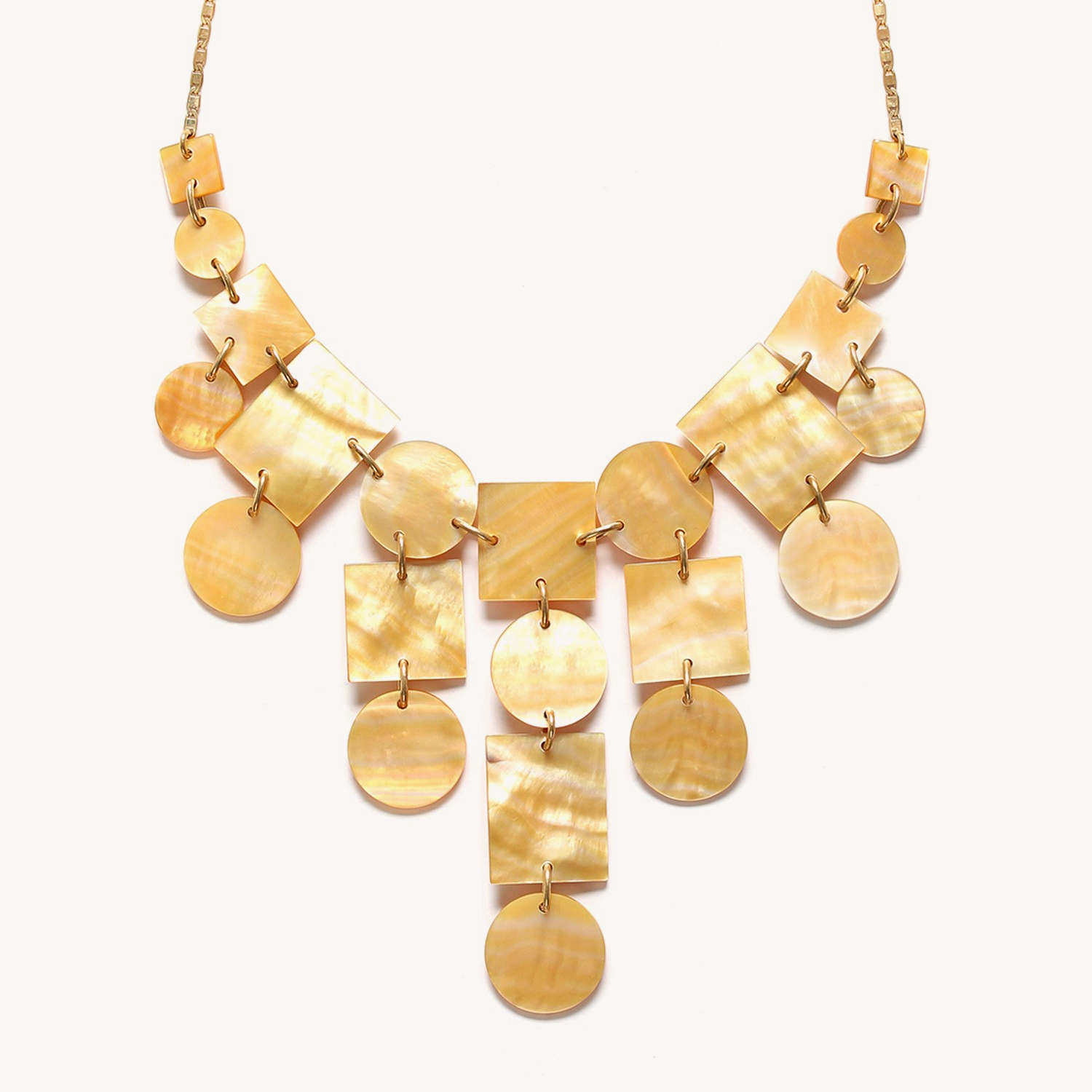 Collier Nature Bijoux Oro nacre dorée 15--40032