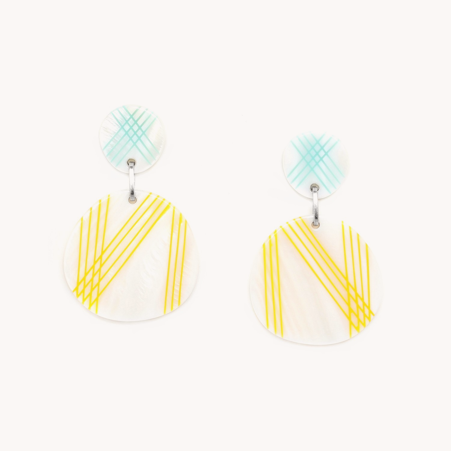 Boucles d'oreille Pampelonne nacre perlière 12--74491 Nature Bijoux