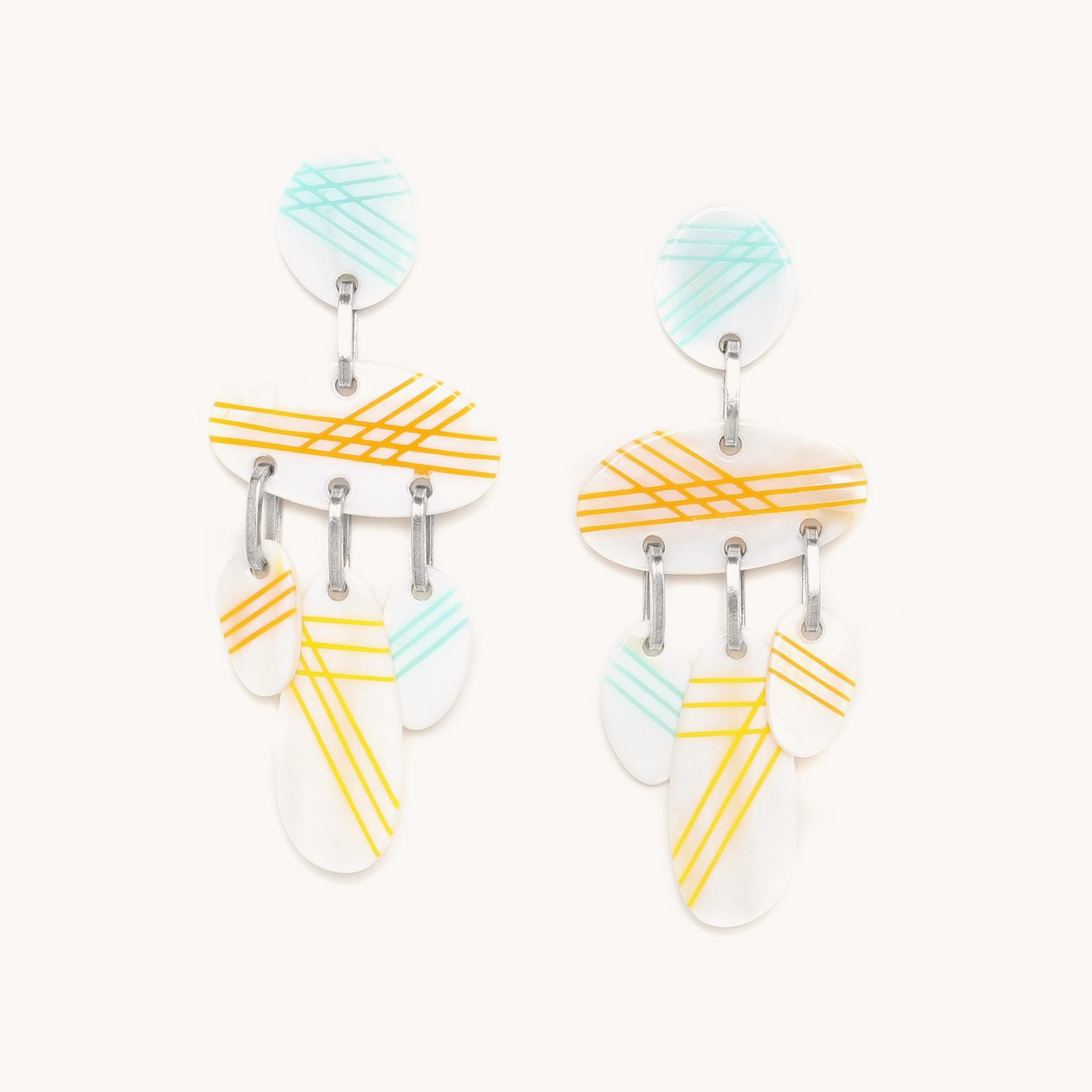 Boucles d'oreilles Pampelonne nacre perlière 12--74494 Nature Bijoux
