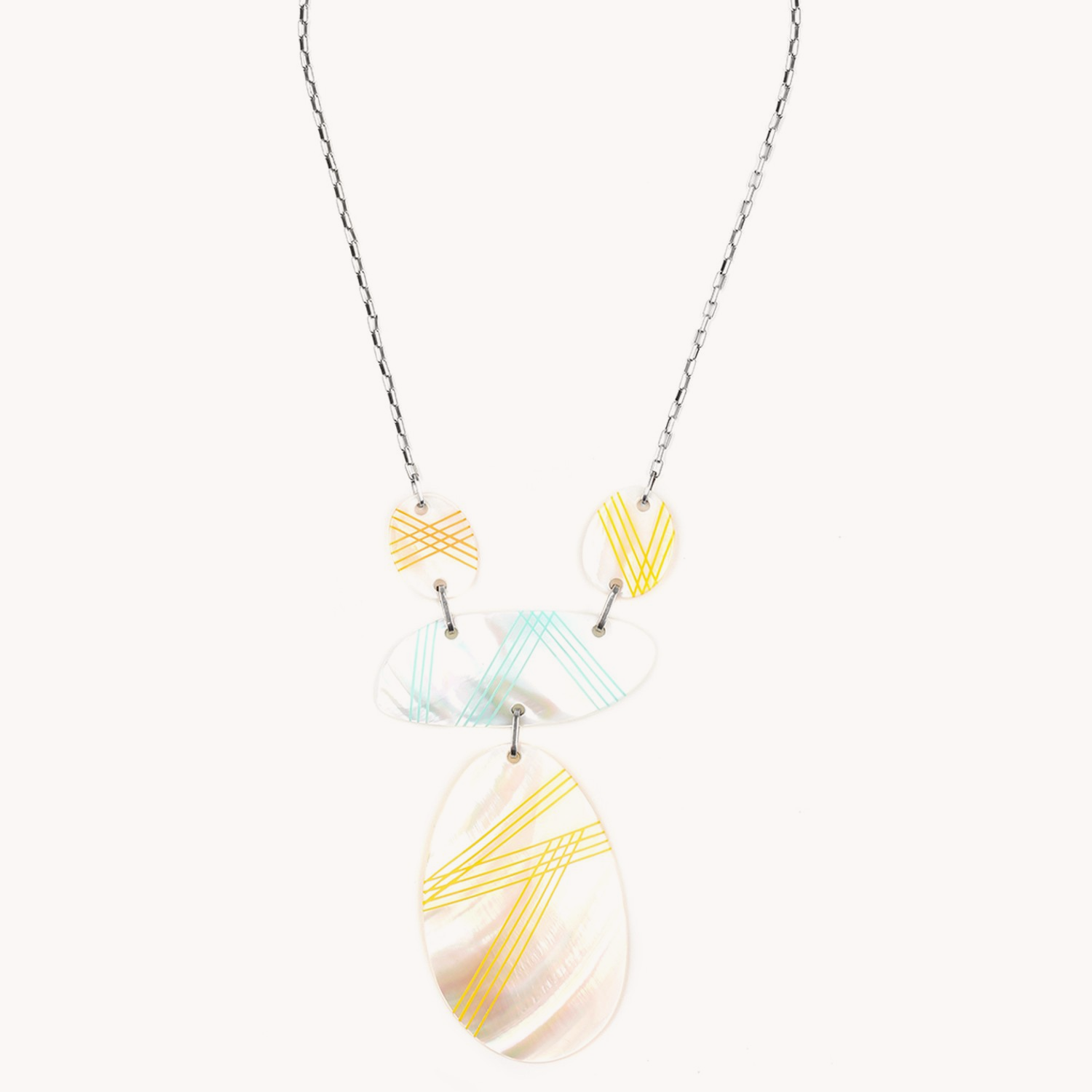 Collier Pampelonne Nacre perlière 15--41141 Nature Bijoux