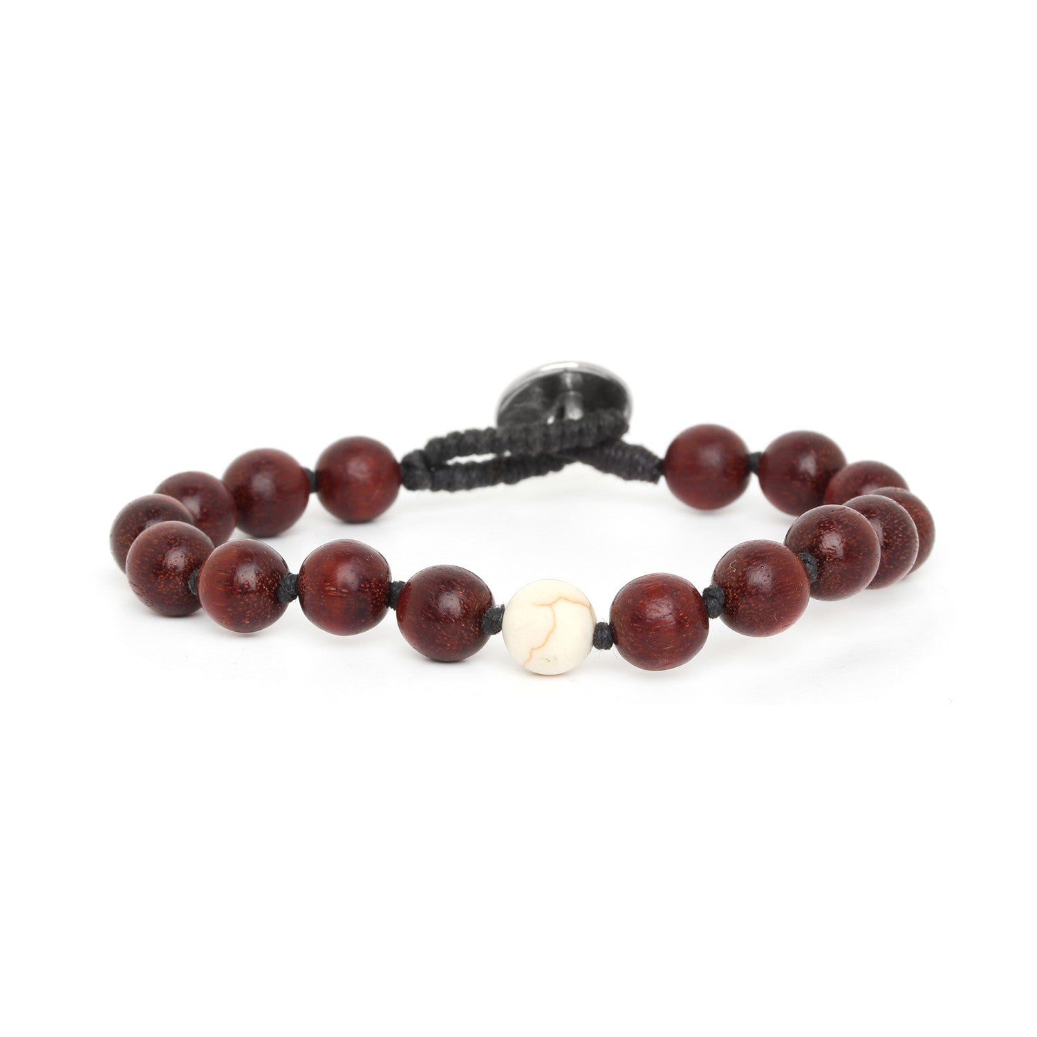 Bracelet Nature Bijoux Bouton howlite branche 13--31660