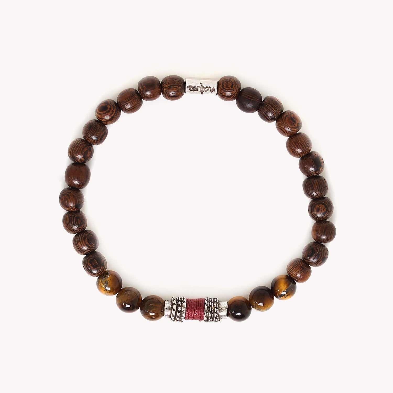 Bracelet Nature Bijoux Bobine porté détail œil de tigre 13--42951