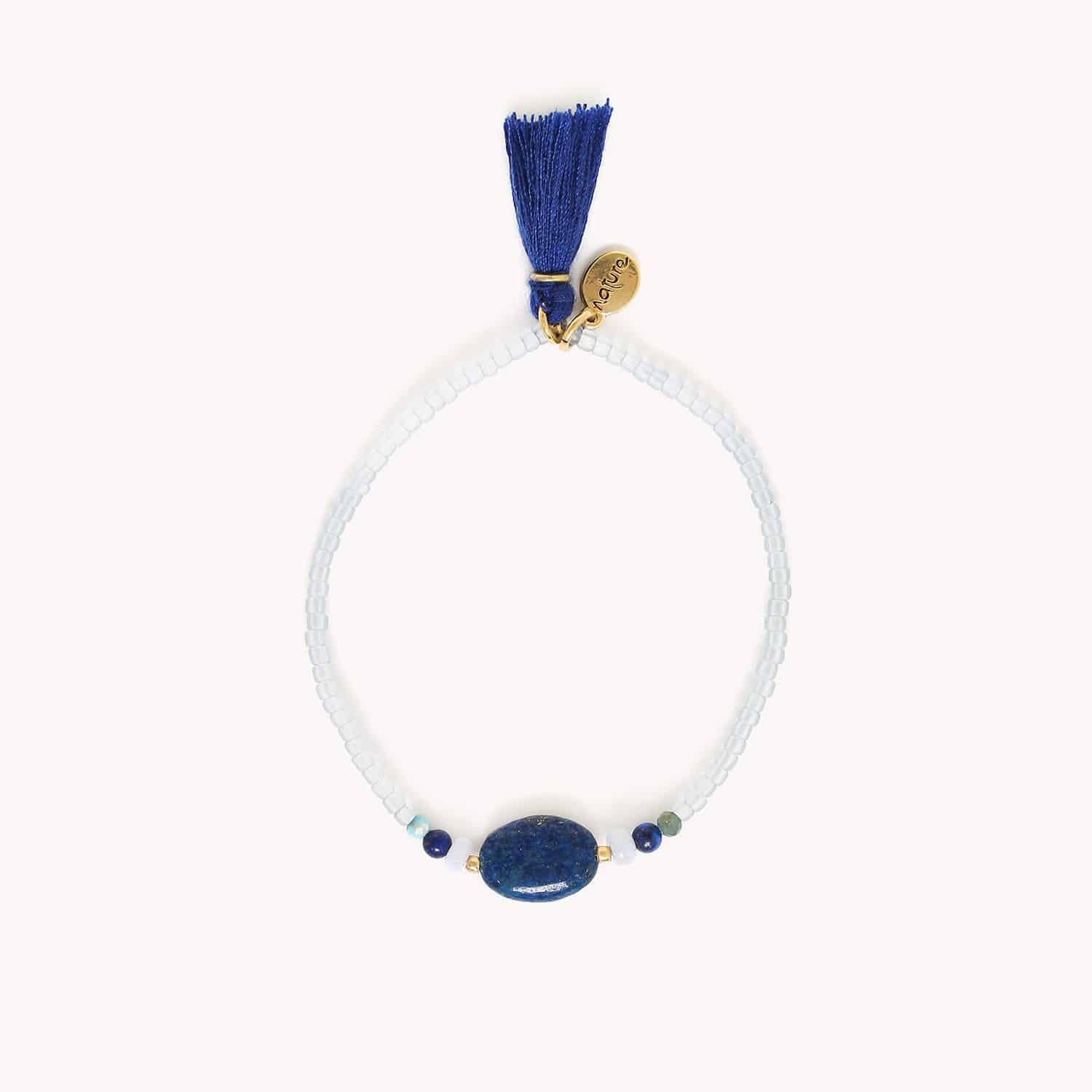 Détail lapis-lazuli bracelet extensible 13--42974 Nature Bijoux