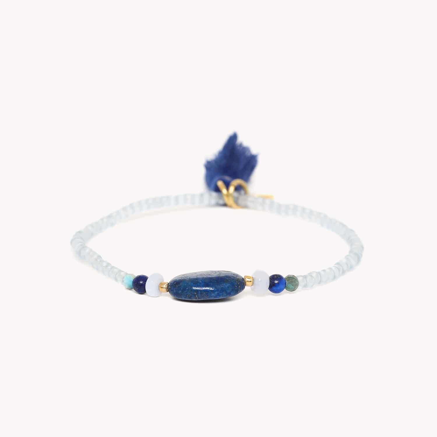 Bracelet Nature Bijoux Colorama lapis-lazuli étain laiton 13--42974