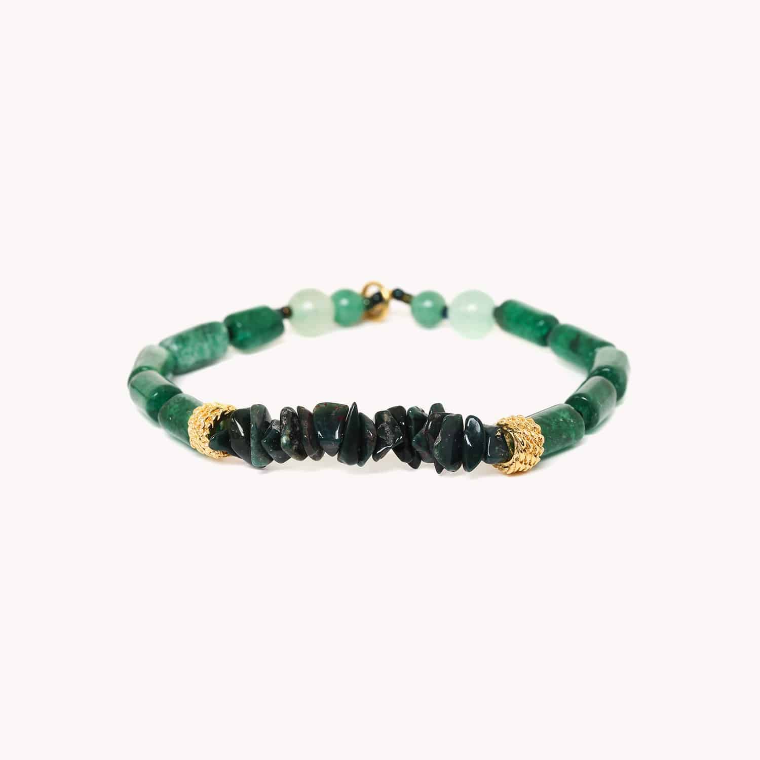 Bracelet Nature Bijoux Colorama aventurine verte jaspe vert 13--42991