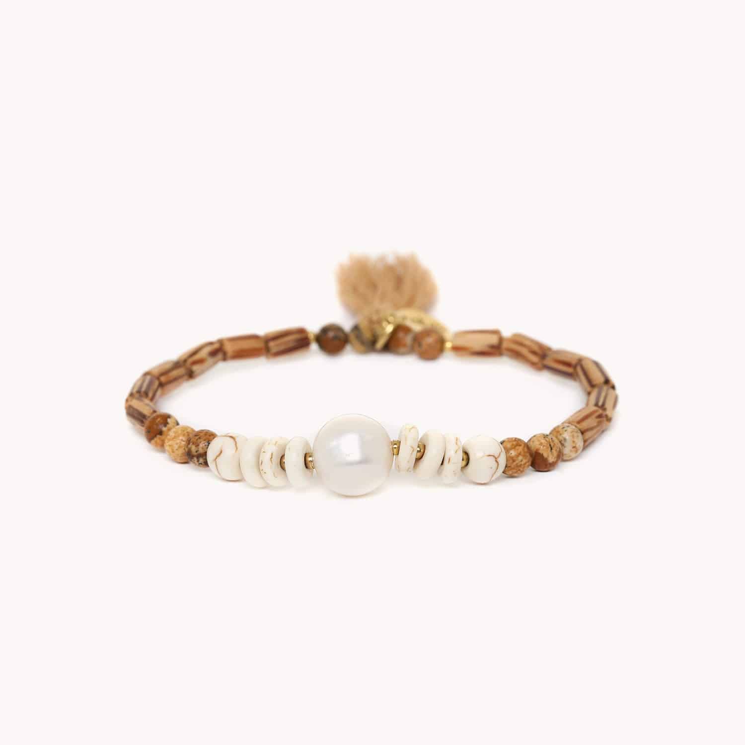 Bracelet Colorama extensible Howlite 13--43004 Nature Bijoux