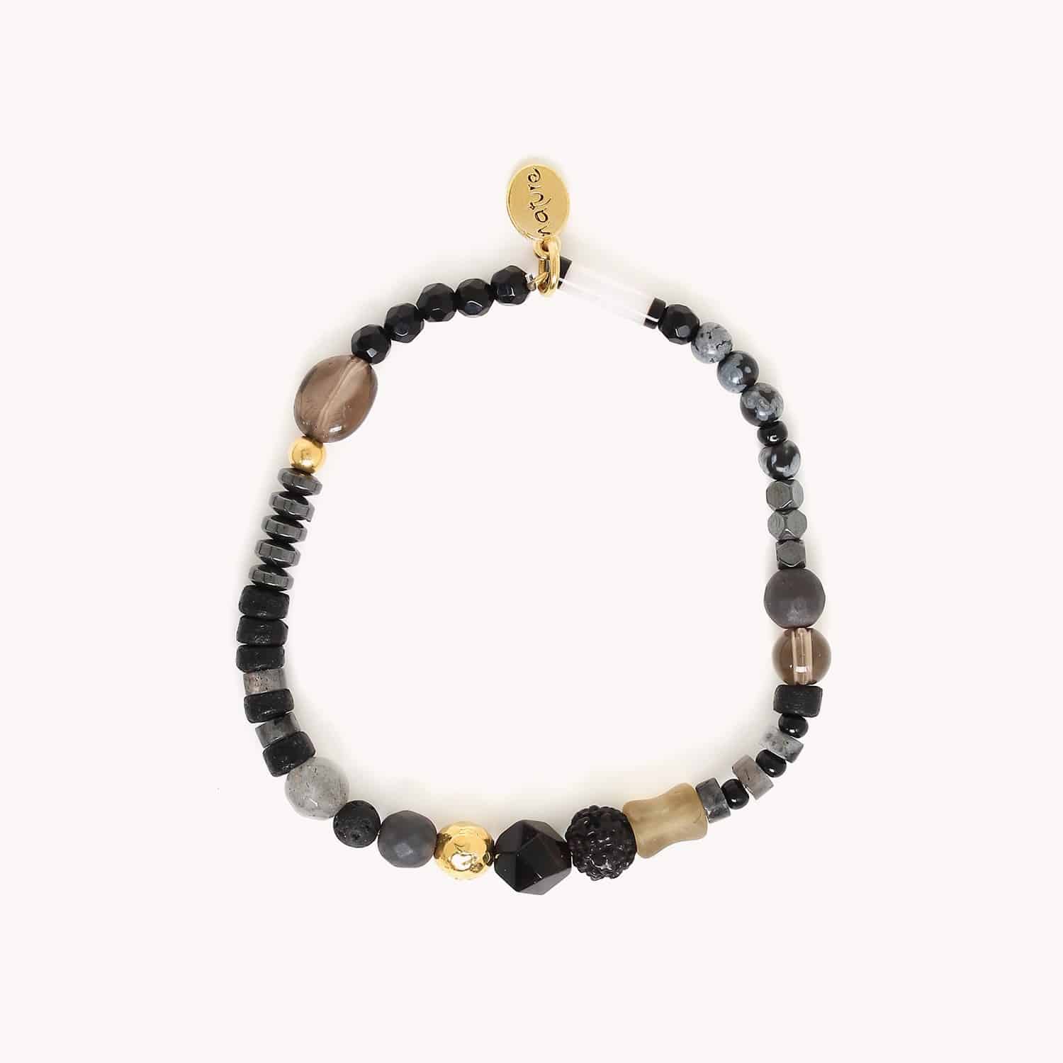 Bracelet extensible détail pierres Colorama 13--43012 Nature Bijoux