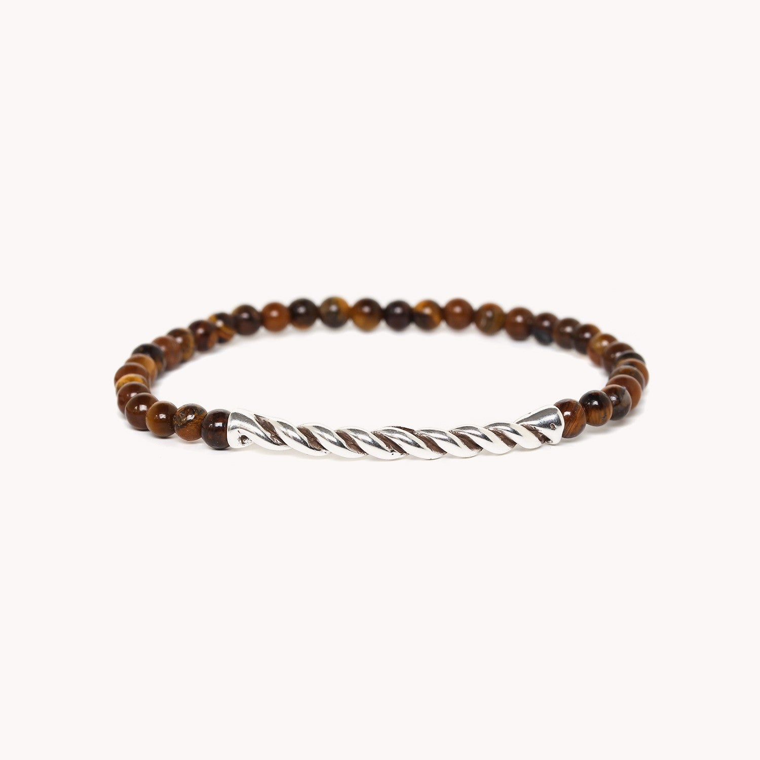 Bracelet Nature Bijoux Spiral en œil de tigre et laiton 13--43031