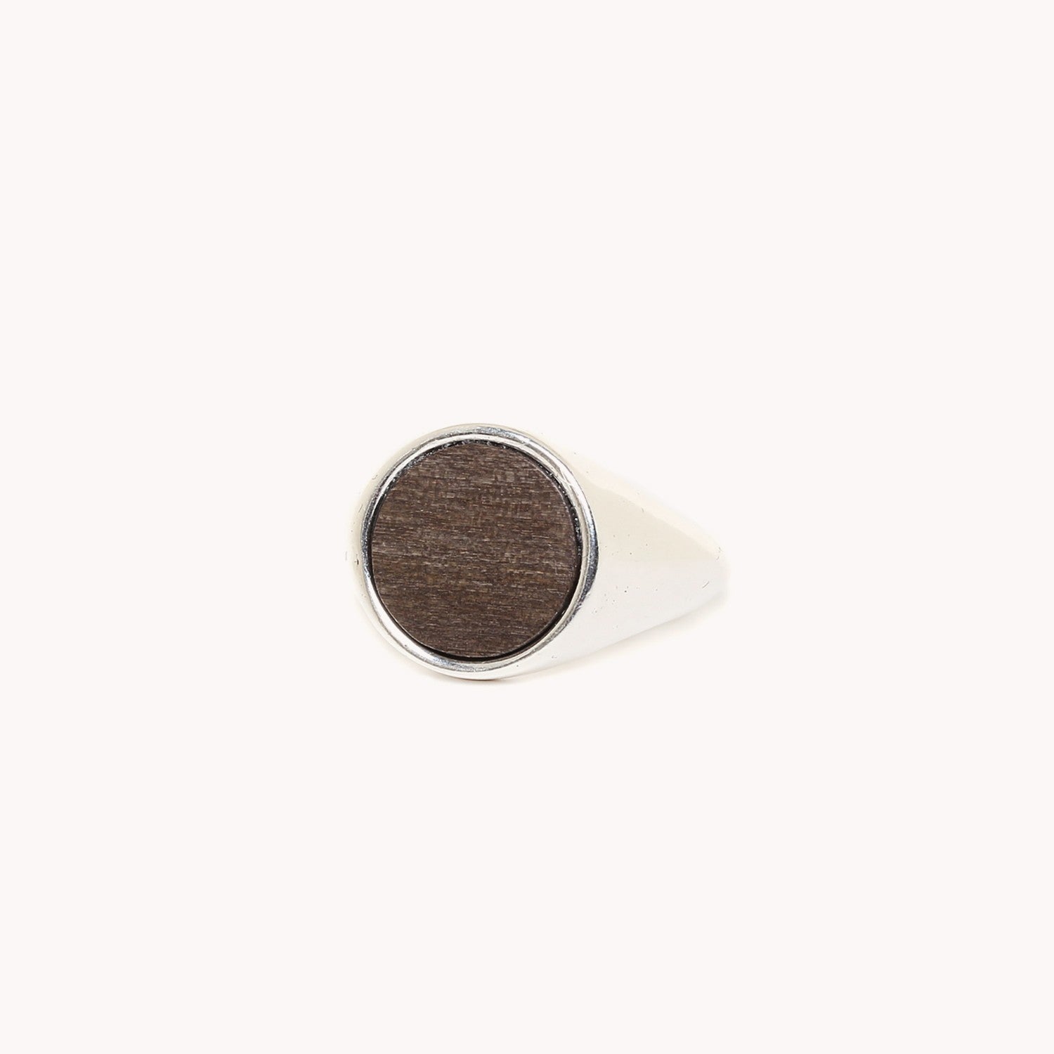 Bague Chevalière ébène gris 19--24864 Nature Bijoux