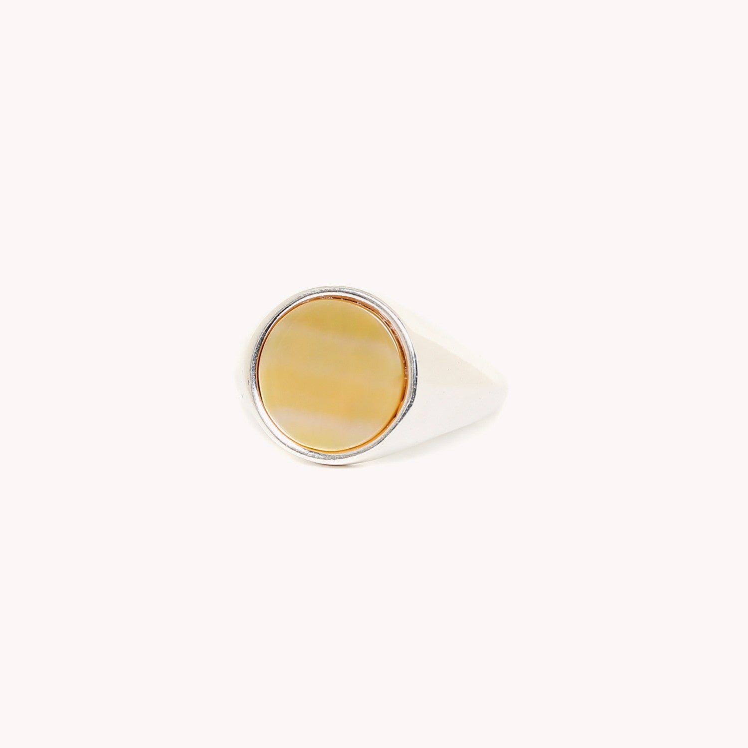 Bague Chevaliere Nacre Dorée 19--24865 Nature Bijoux