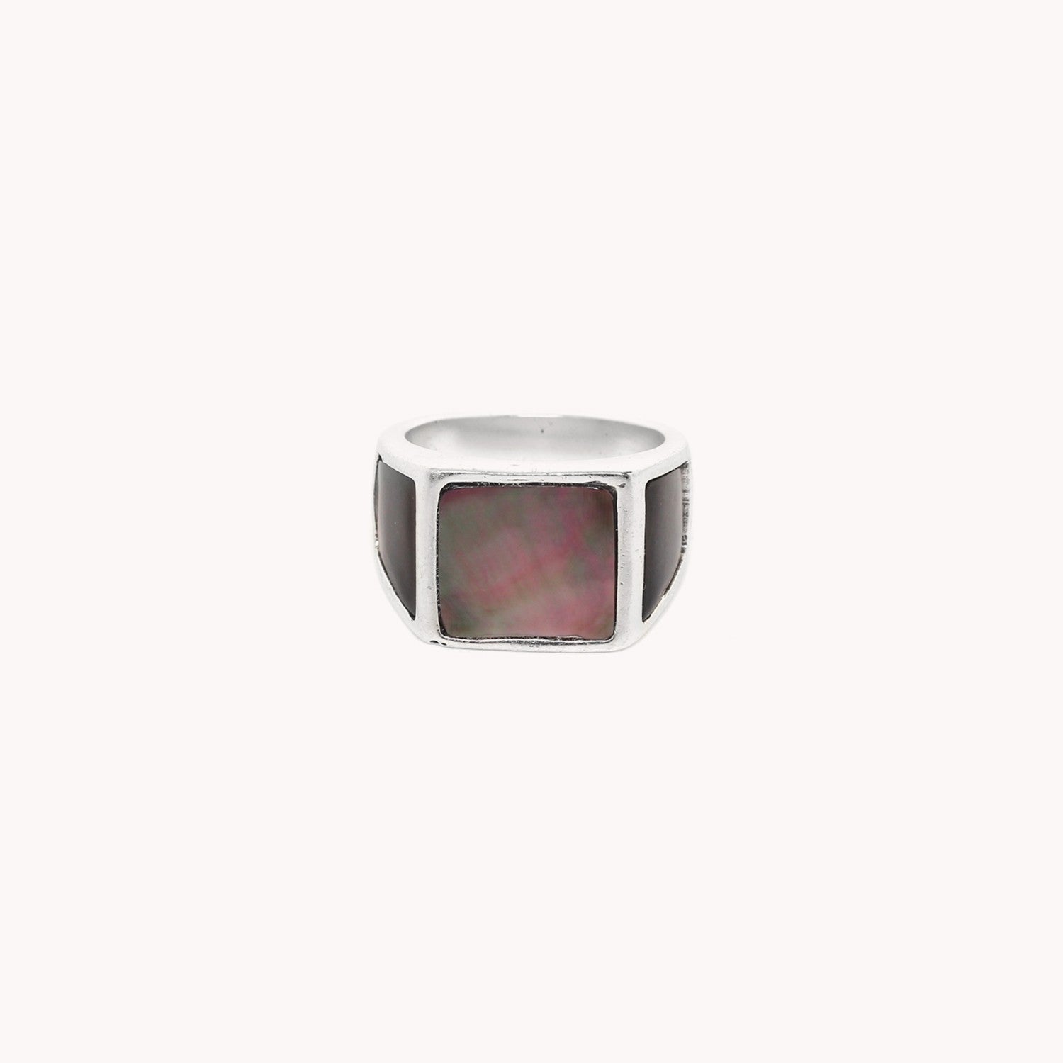Bague Nature Bijoux Trio nacre noire 19--24892 homme