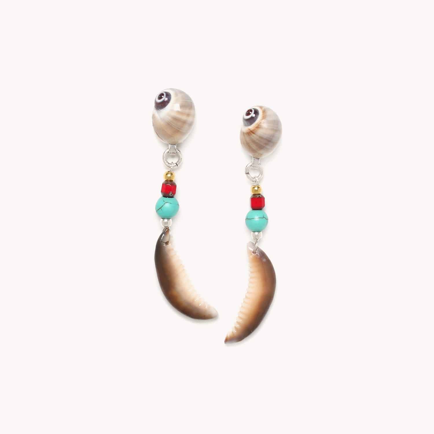 Boucles d'oreilles Zapatera en coquillages 12--78394 Nature Bijoux