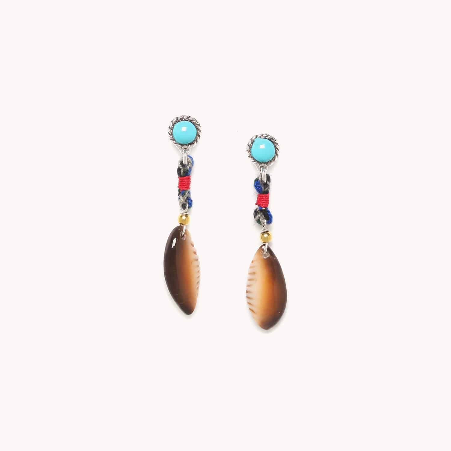Boucles d'oreilles Zapatera caputserpentis rouge 12--78400 Nature Bijoux