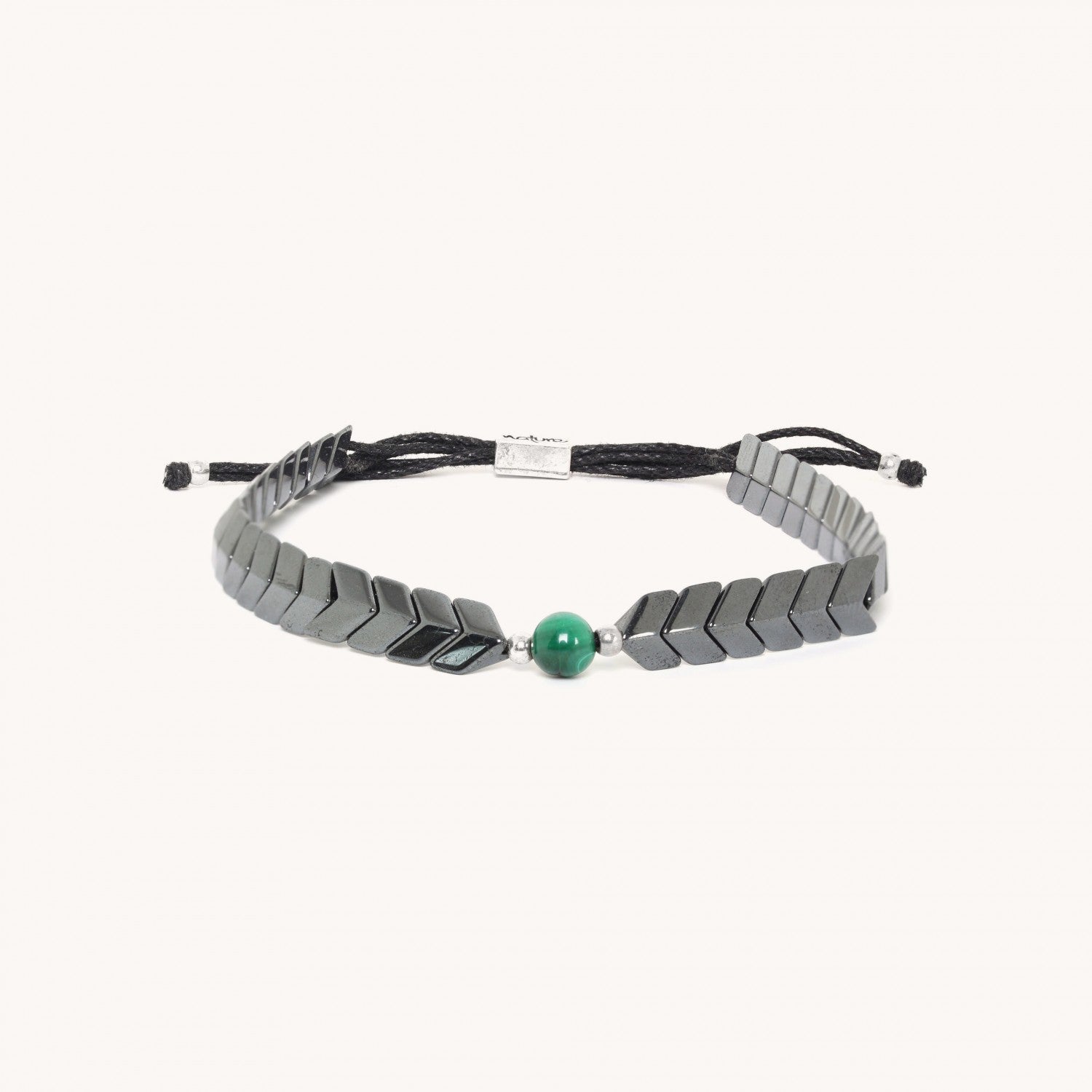 Bracelet Caporal hématite vert 13--33454 Nature Bijoux