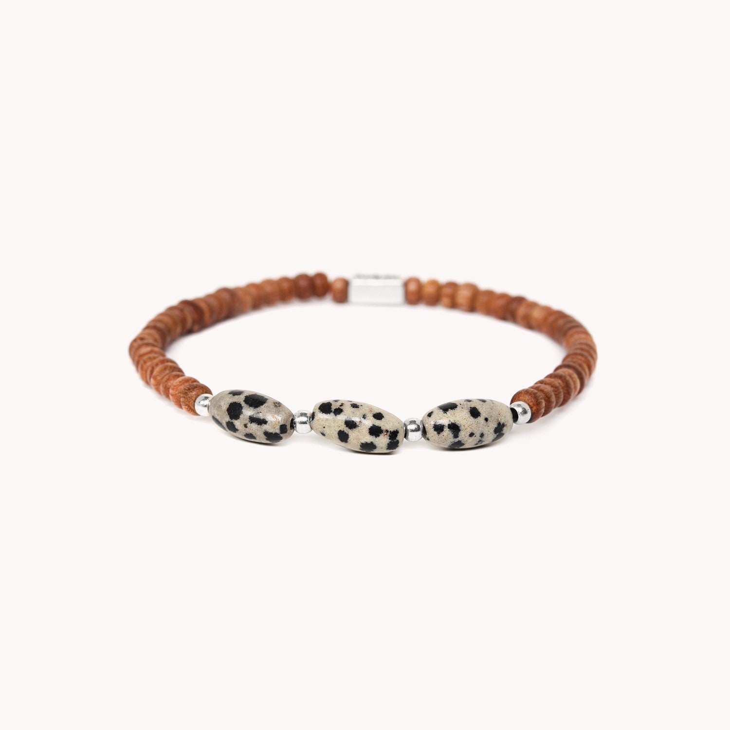 Bracelet Nature Bijoux Ganador jaspe dalmatien 13--42498 bijou homme