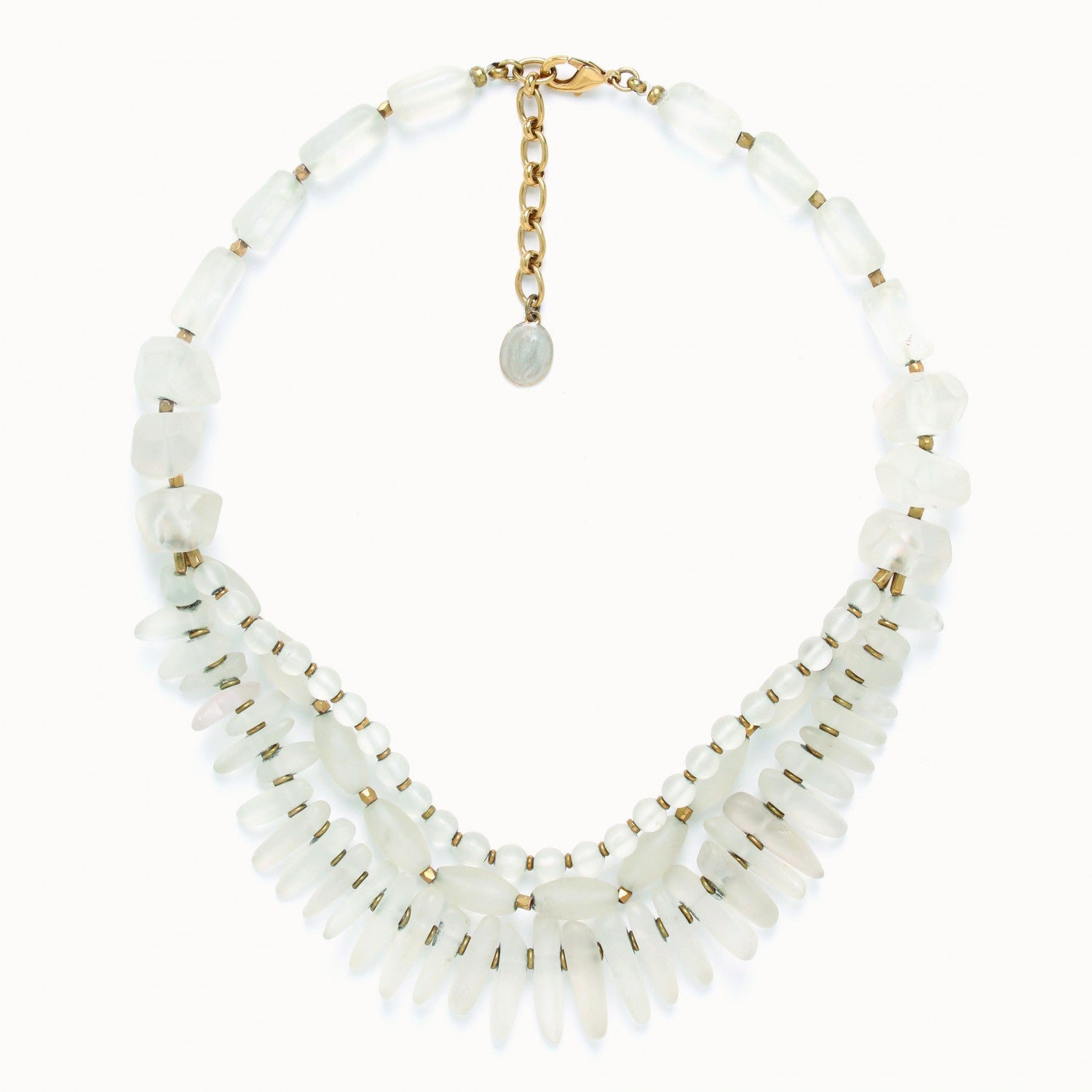 Collier Ombre Et Lumiere 3 rangs Cristal de Roche 15--41511 Nature Bijoux