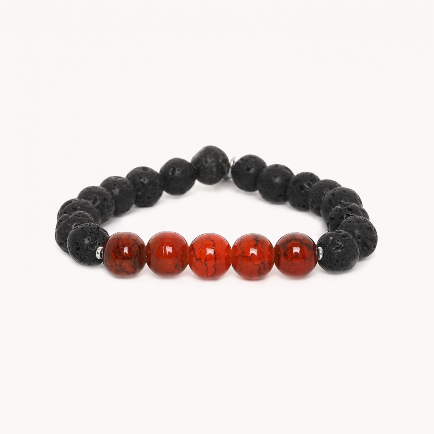 Bracelet Lava Nature Bijoux pierre de lave et agate 13--32935