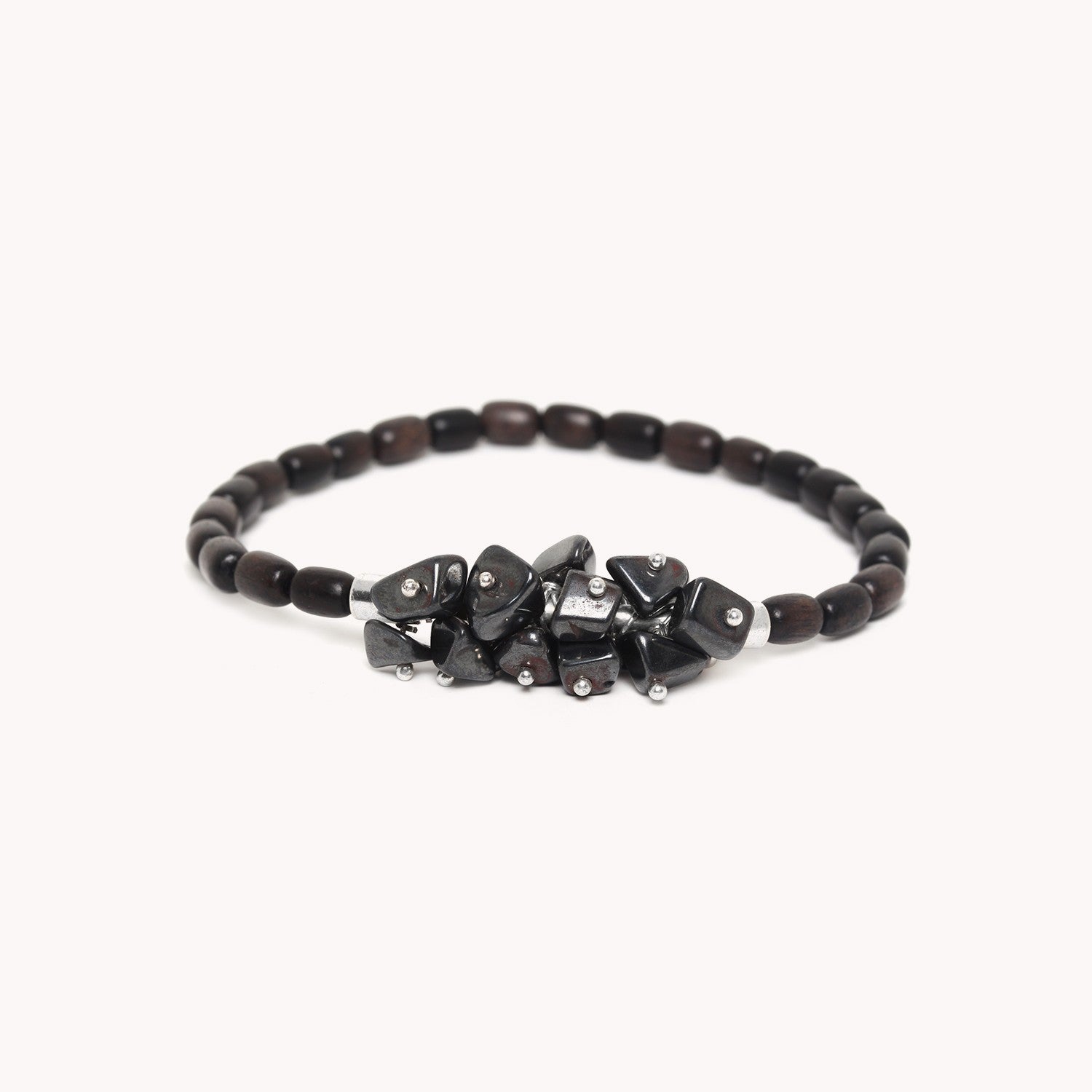 Bracelet Nature Bijoux Cranberries hématite et ébène 13--33980