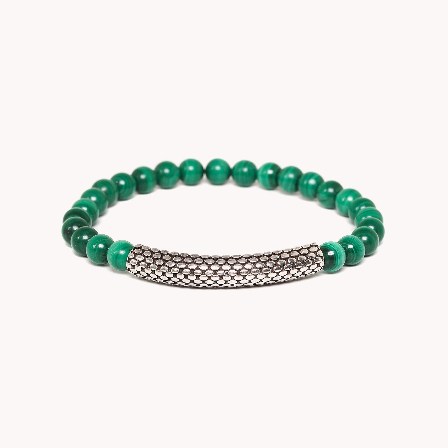 Bracelet homme Serpent extensible malachite 13--42835 Nature Bijoux