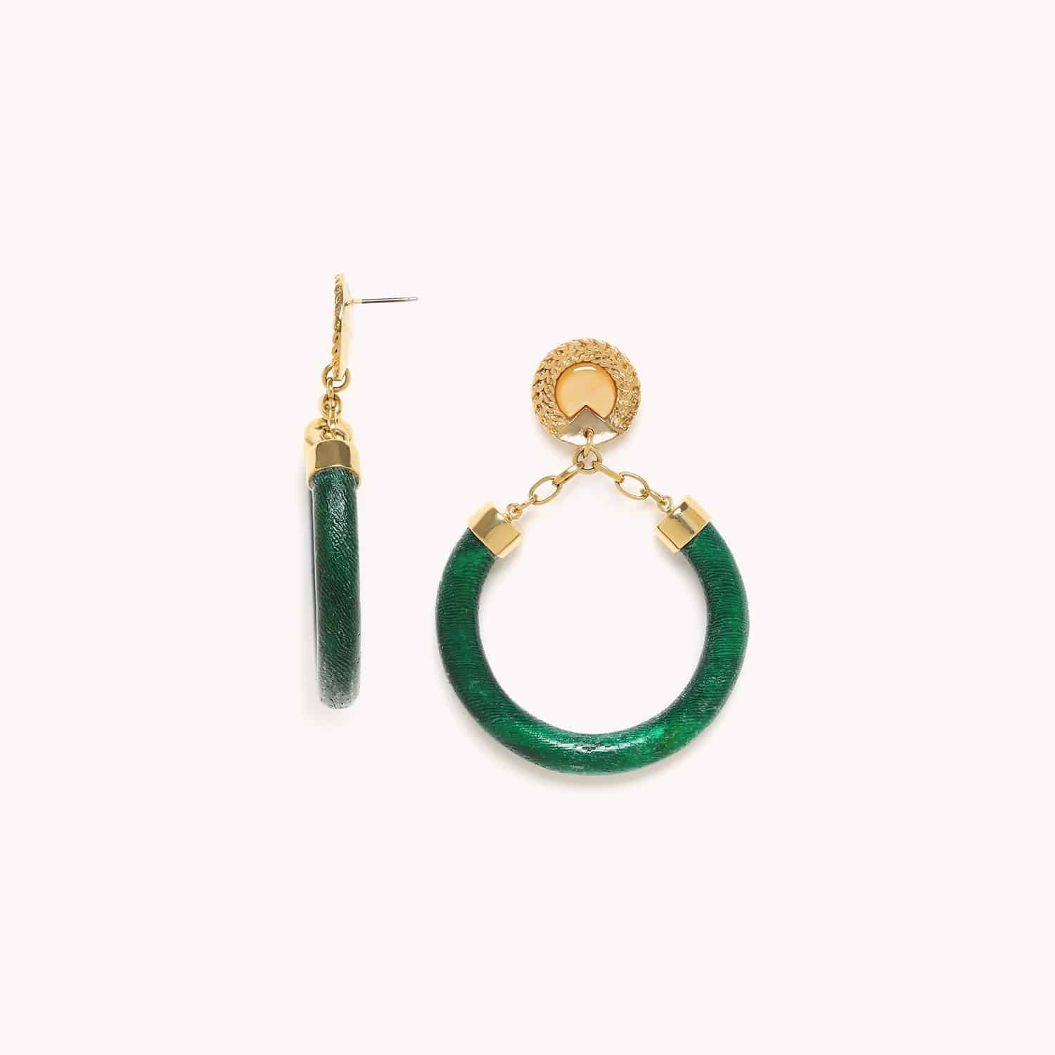 Détail bois vert poussoir 12--79003 Nature Bijoux