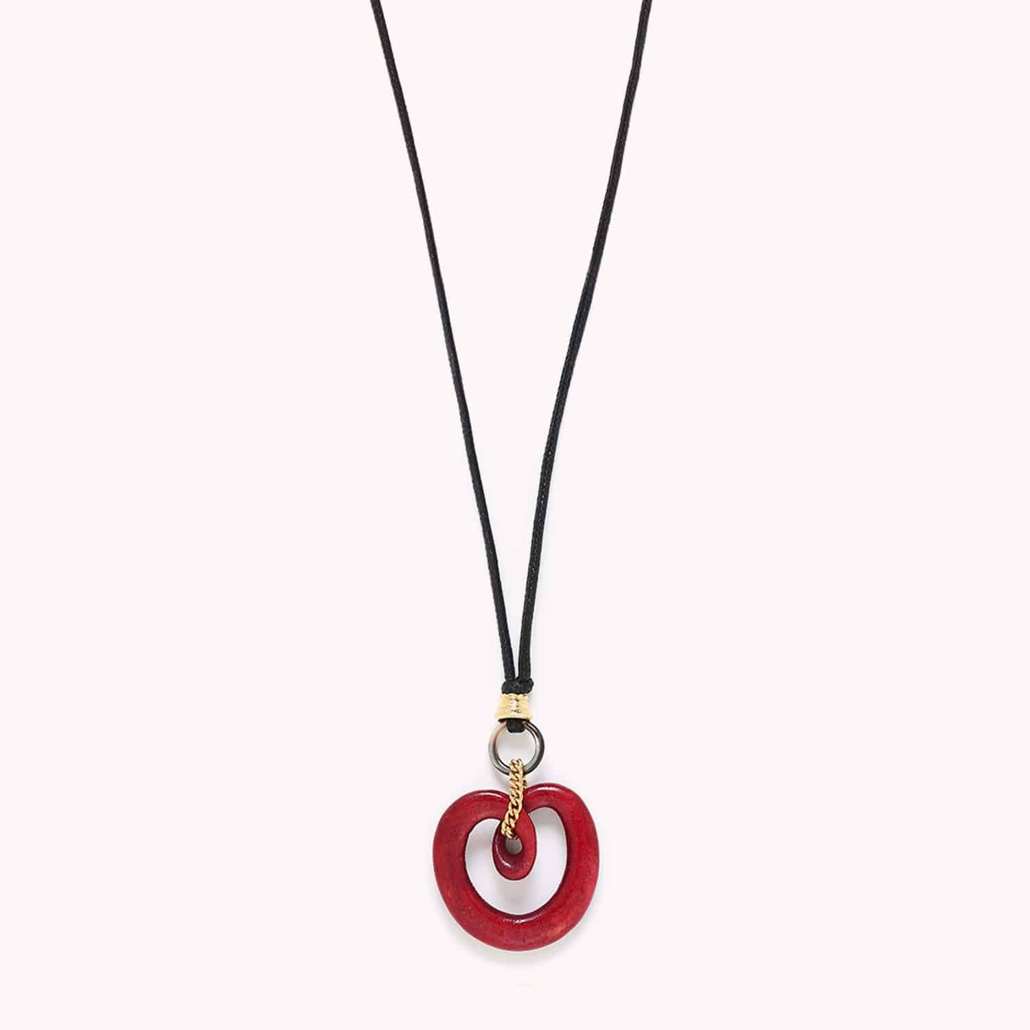 Collier Kinsley bois Robles rouge 15--42900 Nature Bijoux