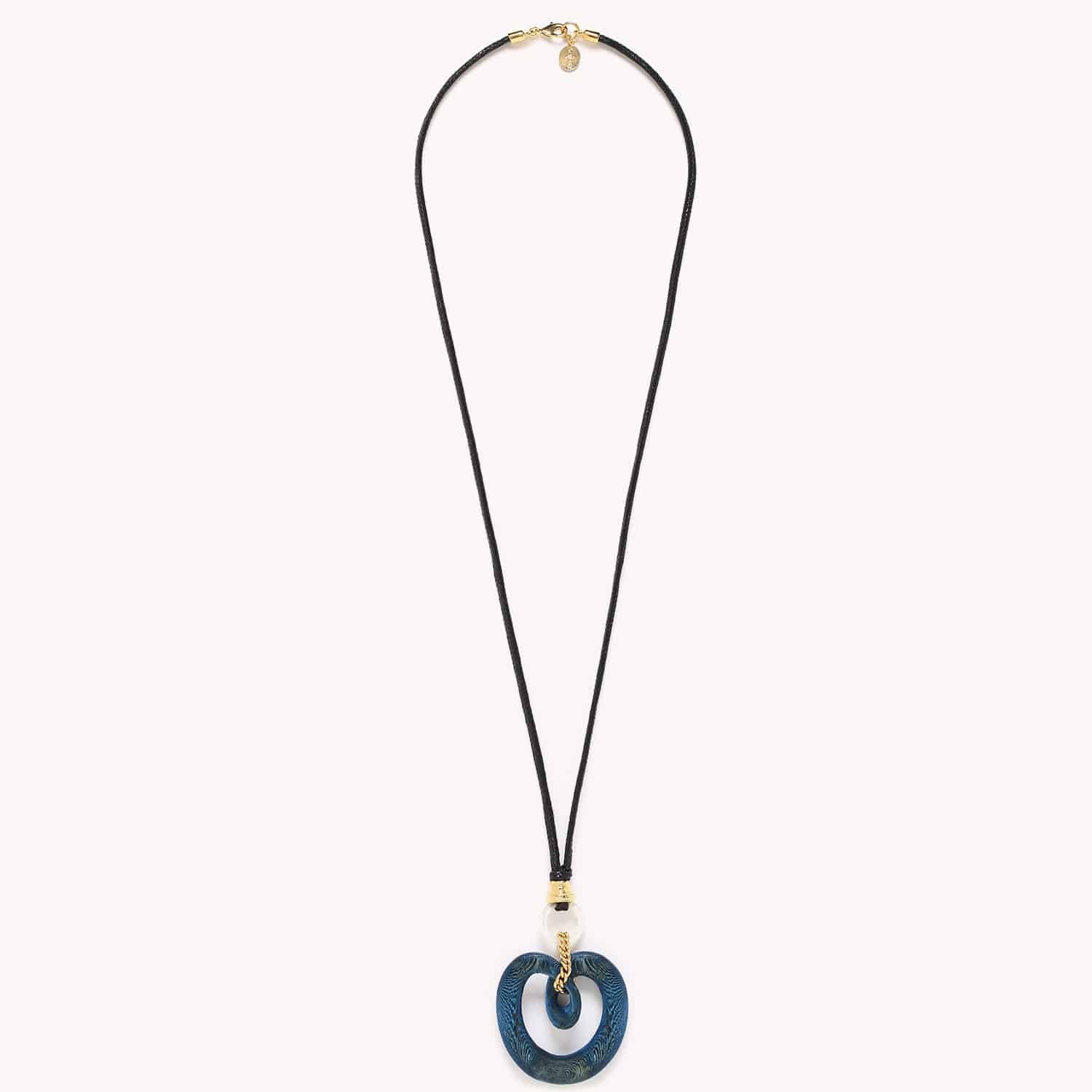 Pendentif bleu collier Kinsley 15--42902 Nature Bijoux