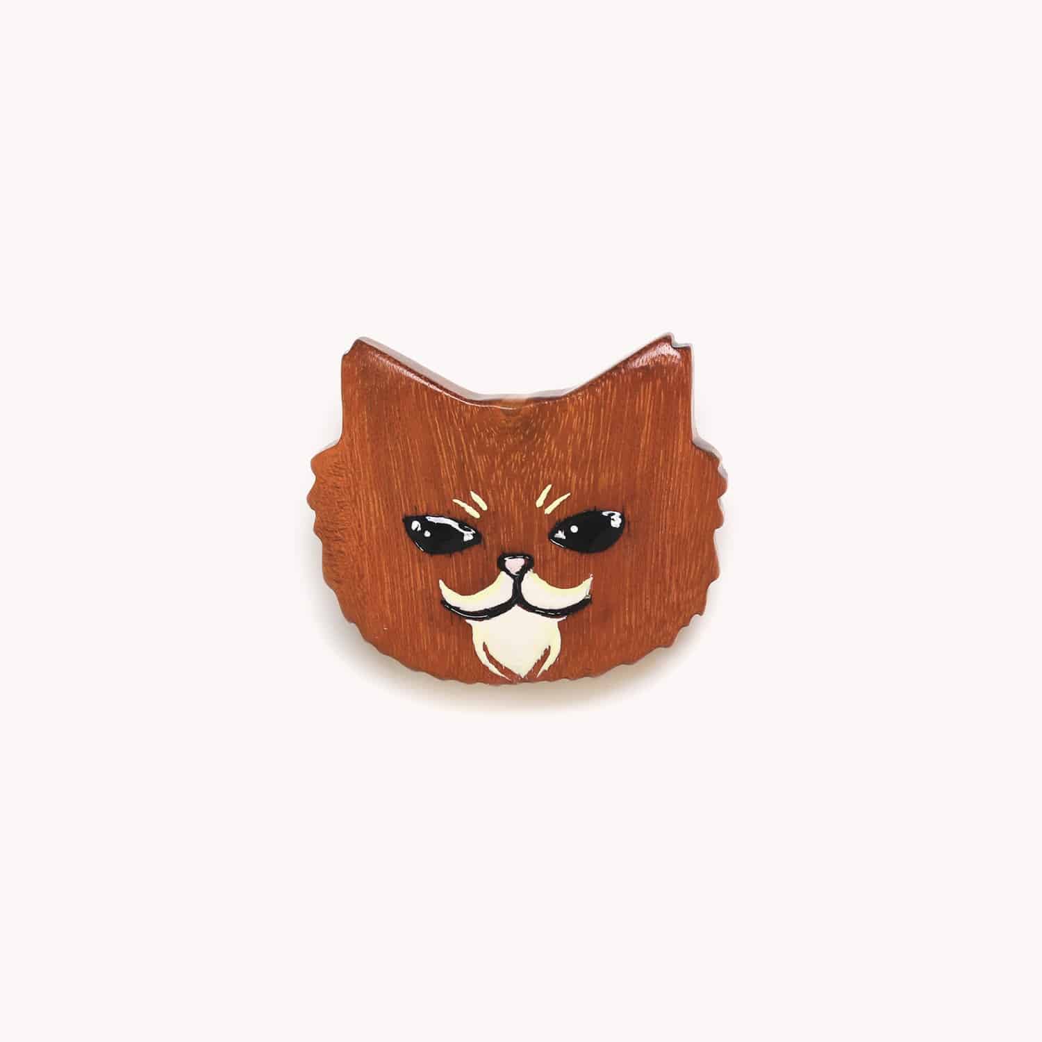 Broche Nature Bijoux Le Chat bois chat roux 10--23885