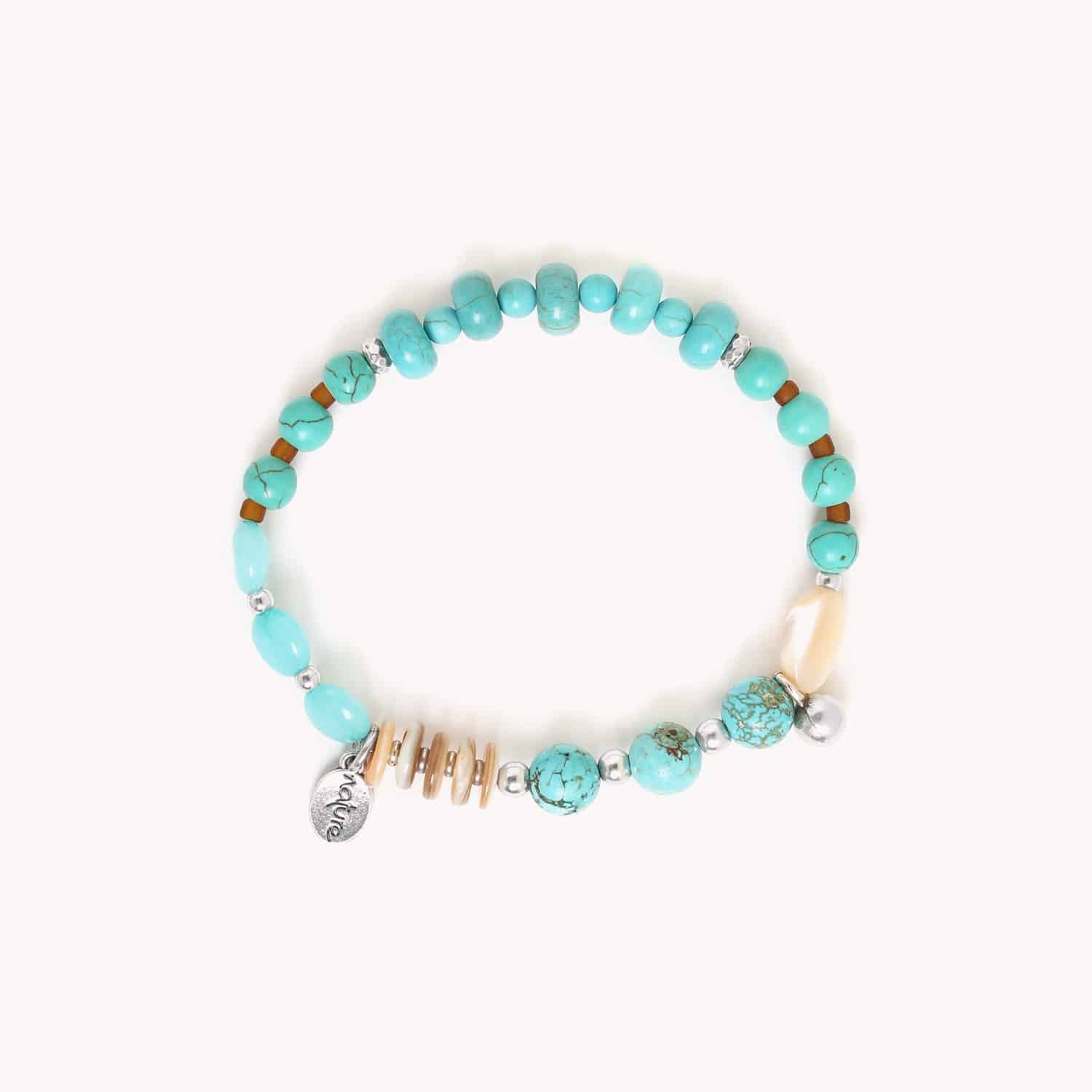 Détail bracelet extensible bleu 13--43300 Nature Bijoux
