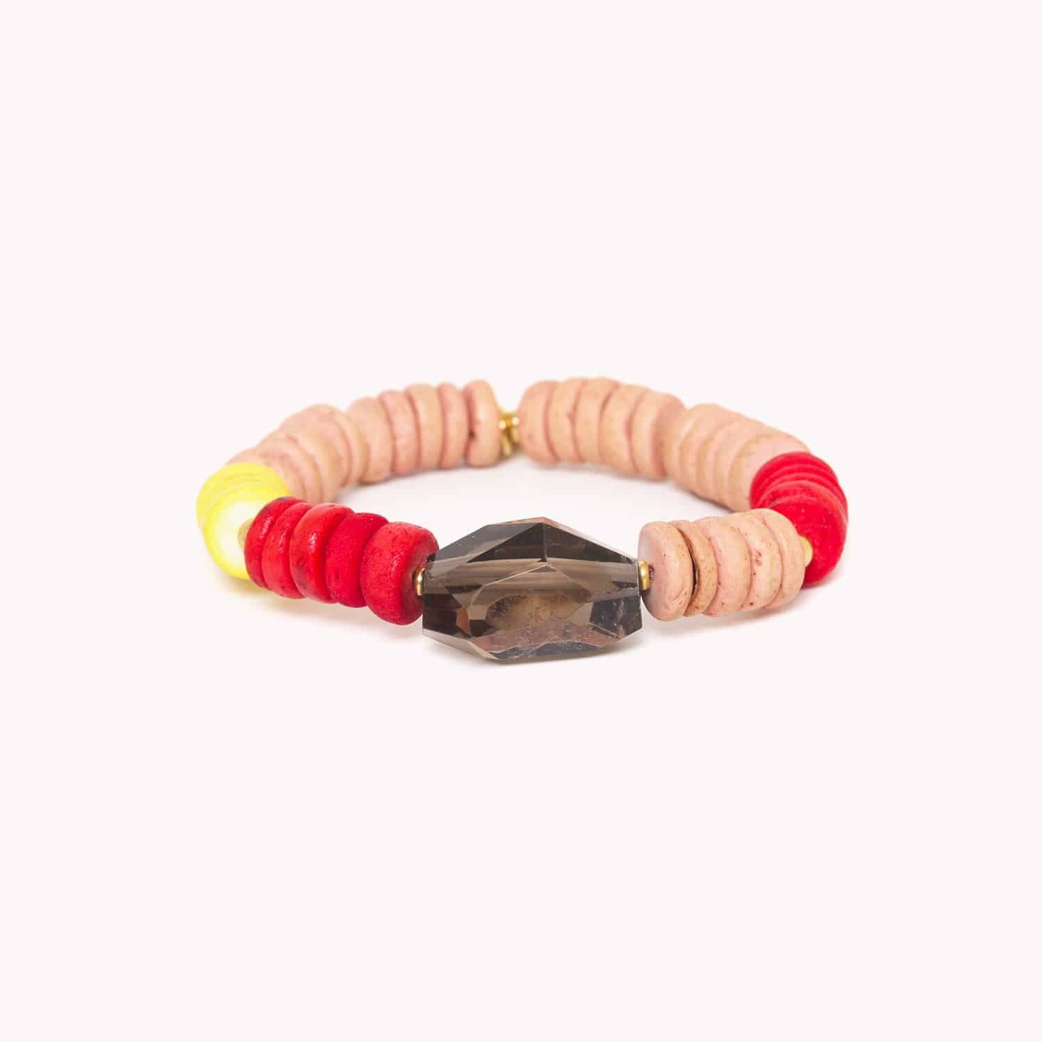 Bracelet Acapulco quartz fumé 13--43392 Nature Bijoux