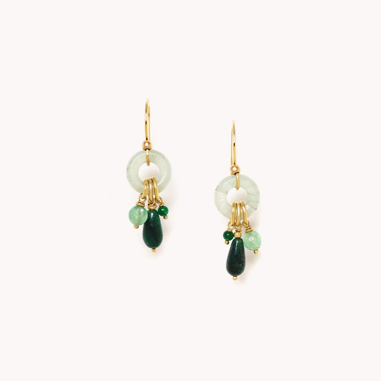 Boucles d'oreilles Agata Verde bois agate 12CP79061 Nature Bijoux