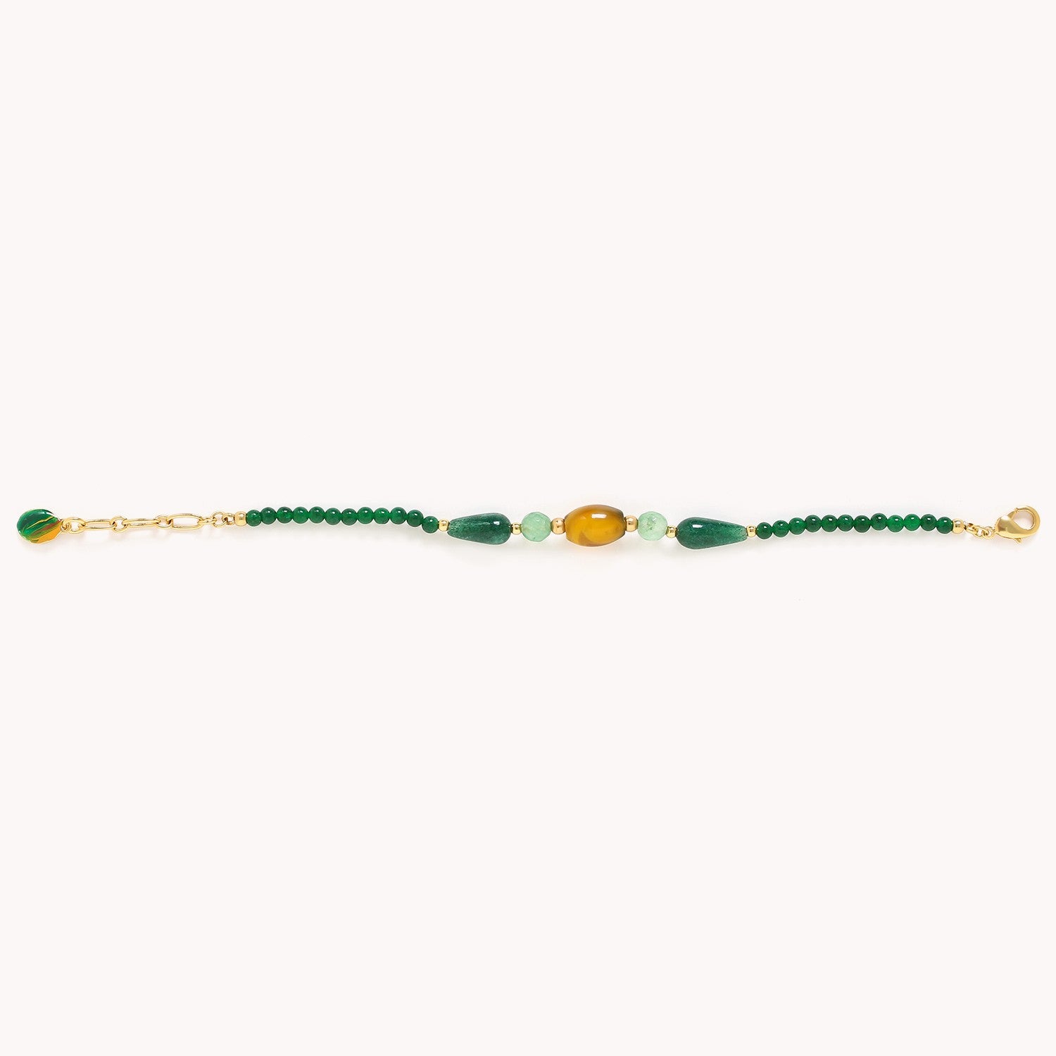 Détail pierres vertes bracelet ajustable 13CP43273 Nature Bijoux