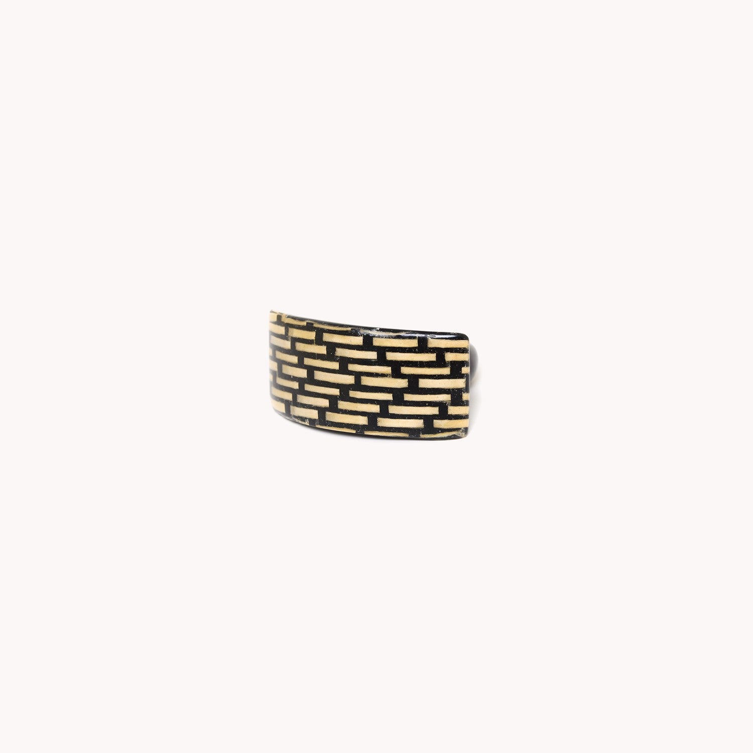 Bague Nature Bijoux Madam Bogolan résine colorée tissu 19CP24973