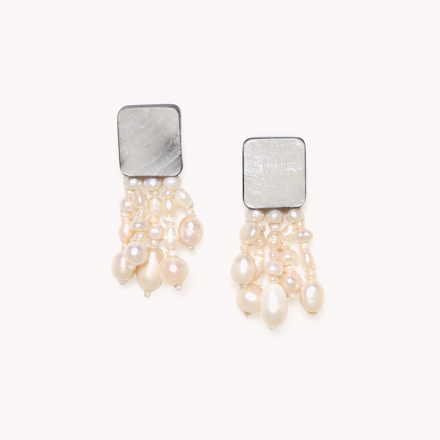Boucles d'oreille Moonlight en coquillage Capiz et laiton 12CP79380 Nature Bijoux