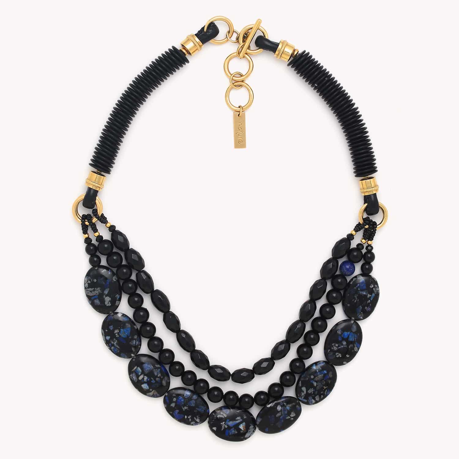 Détail multi-rangs agate jaspe lapis-lazuli 15--43210 Nature Bijoux