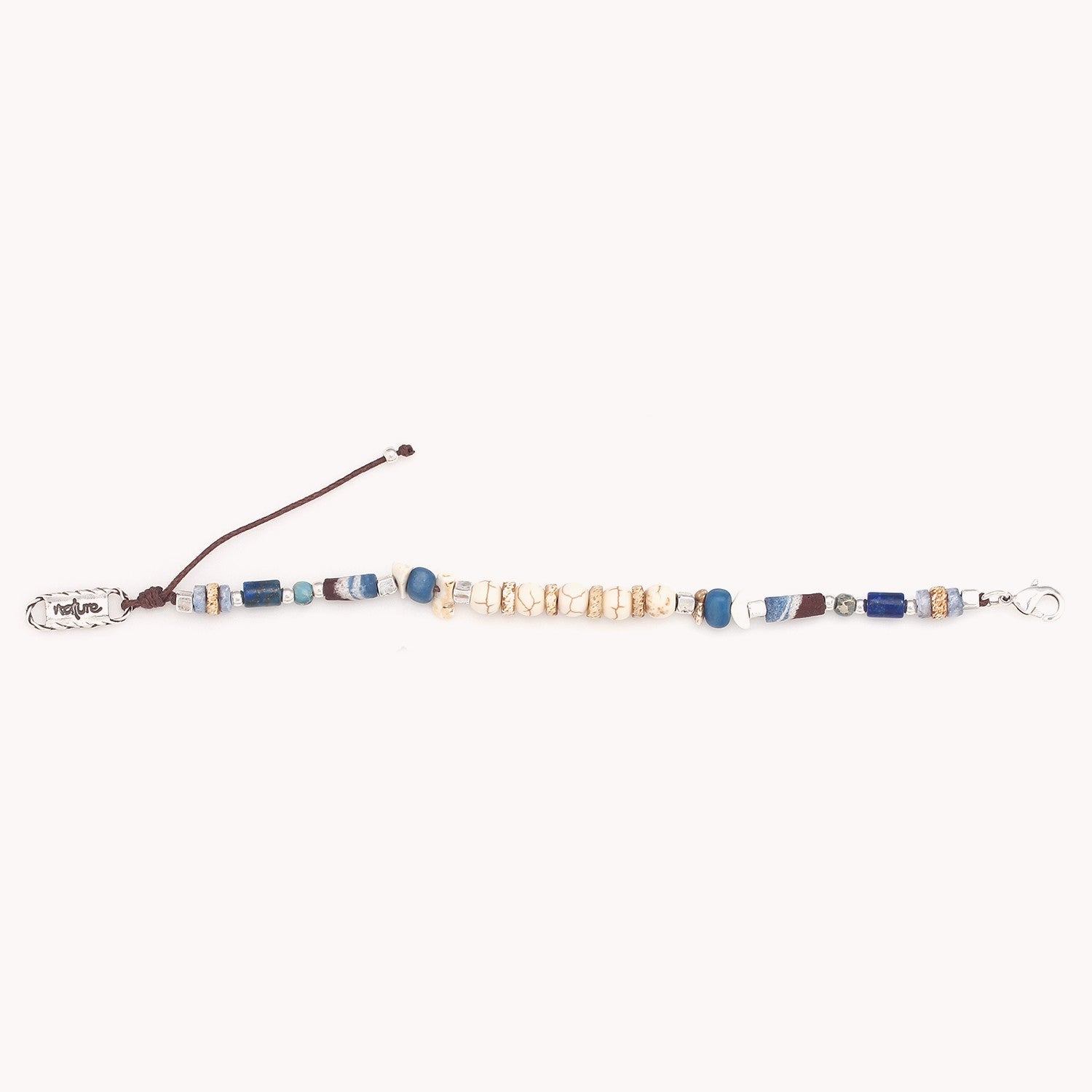Détail pierres lapis howlite bracelet 13--43930 Nature Bijoux