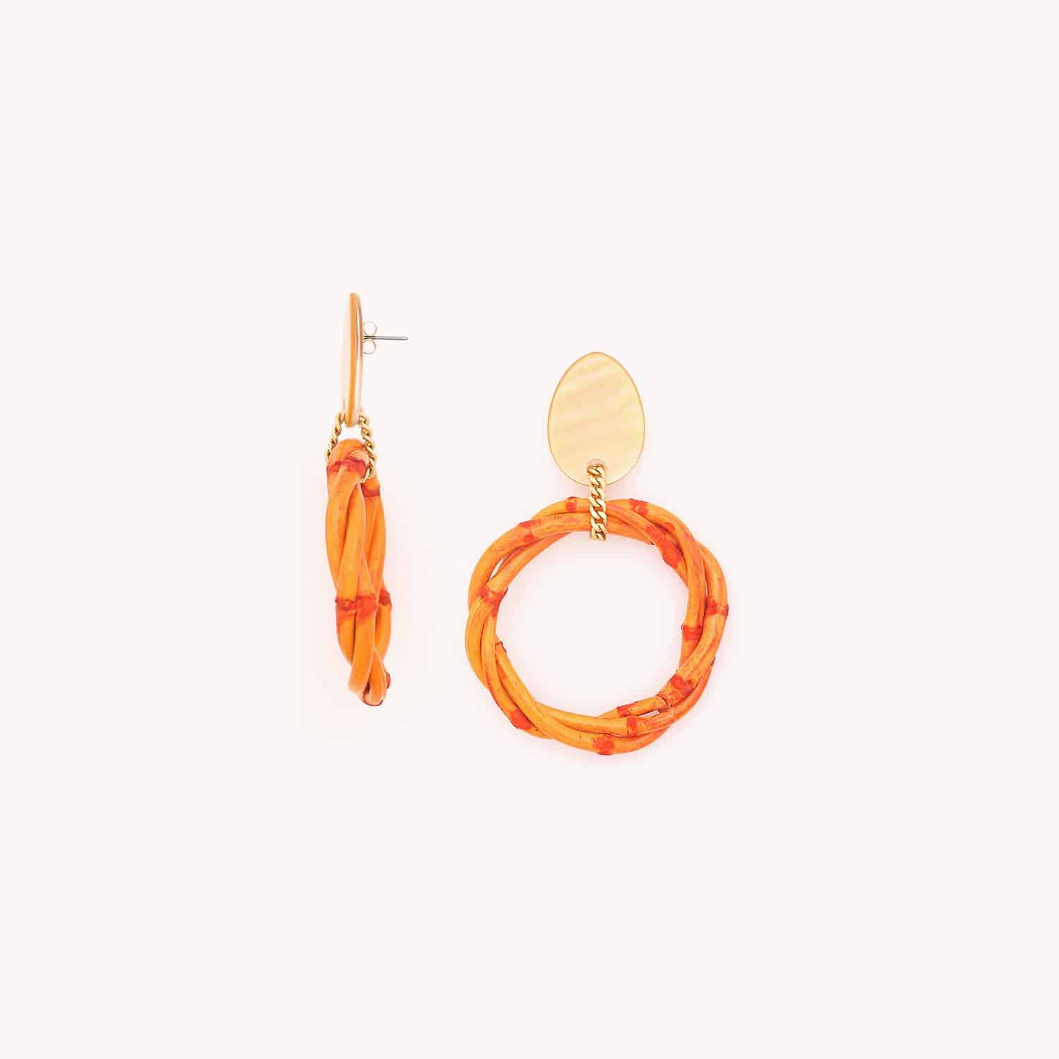Détail matière bambou nacre dorée 12--79941 Nature Bijoux