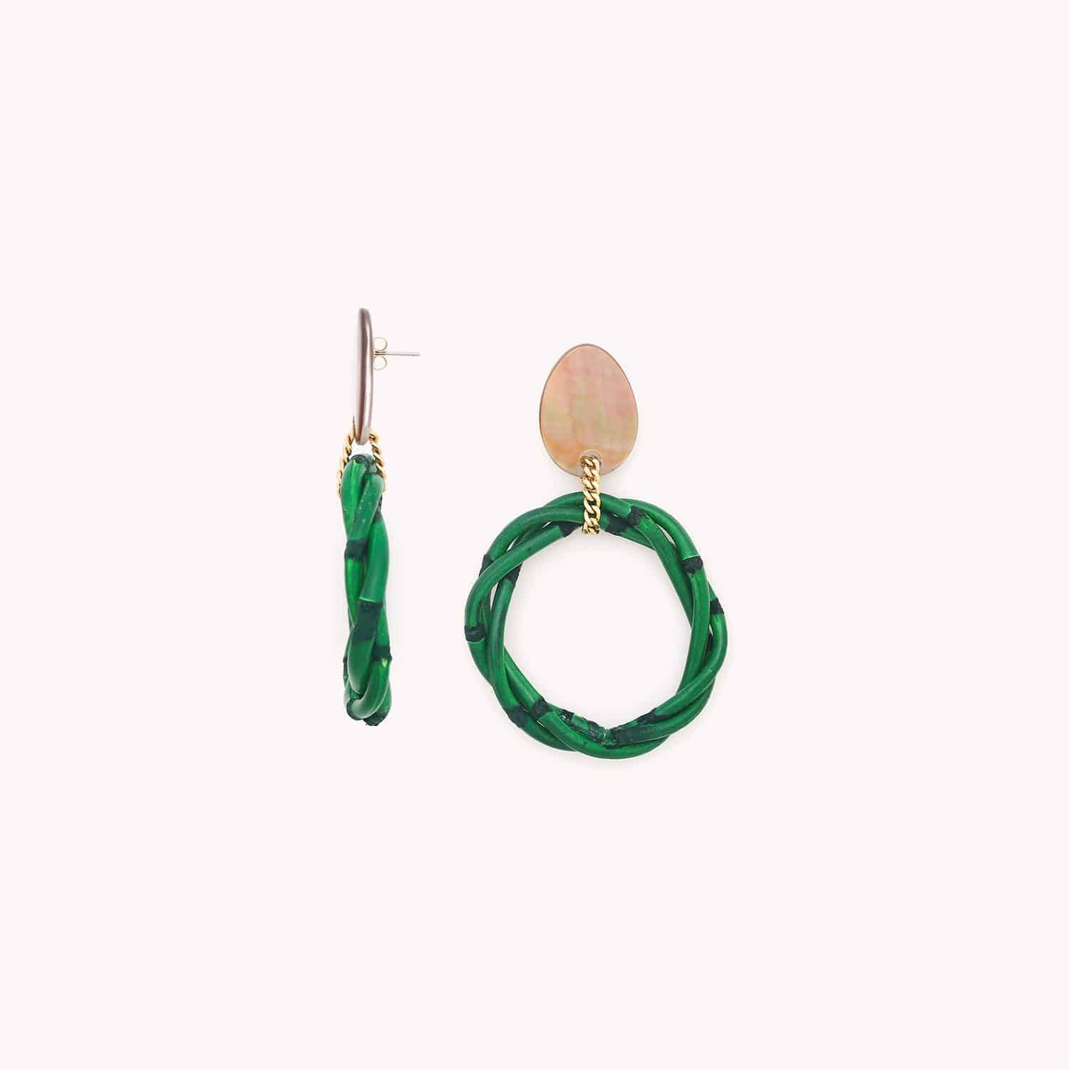 Détail nacre brune et bambou 12--79942 Nature Bijoux