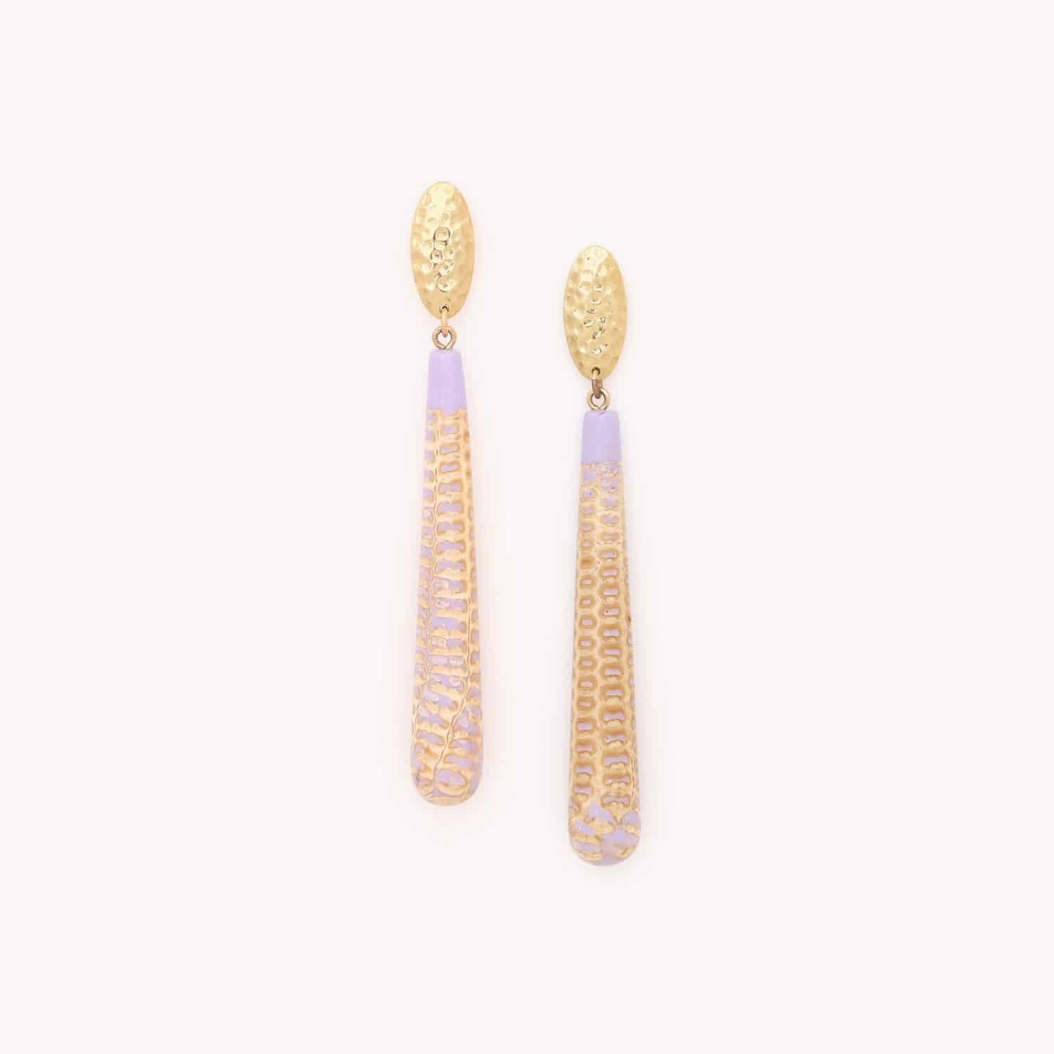 Boucles d'oreille Korn en laiton et épi de maïs 12--79951 Nature Bijoux