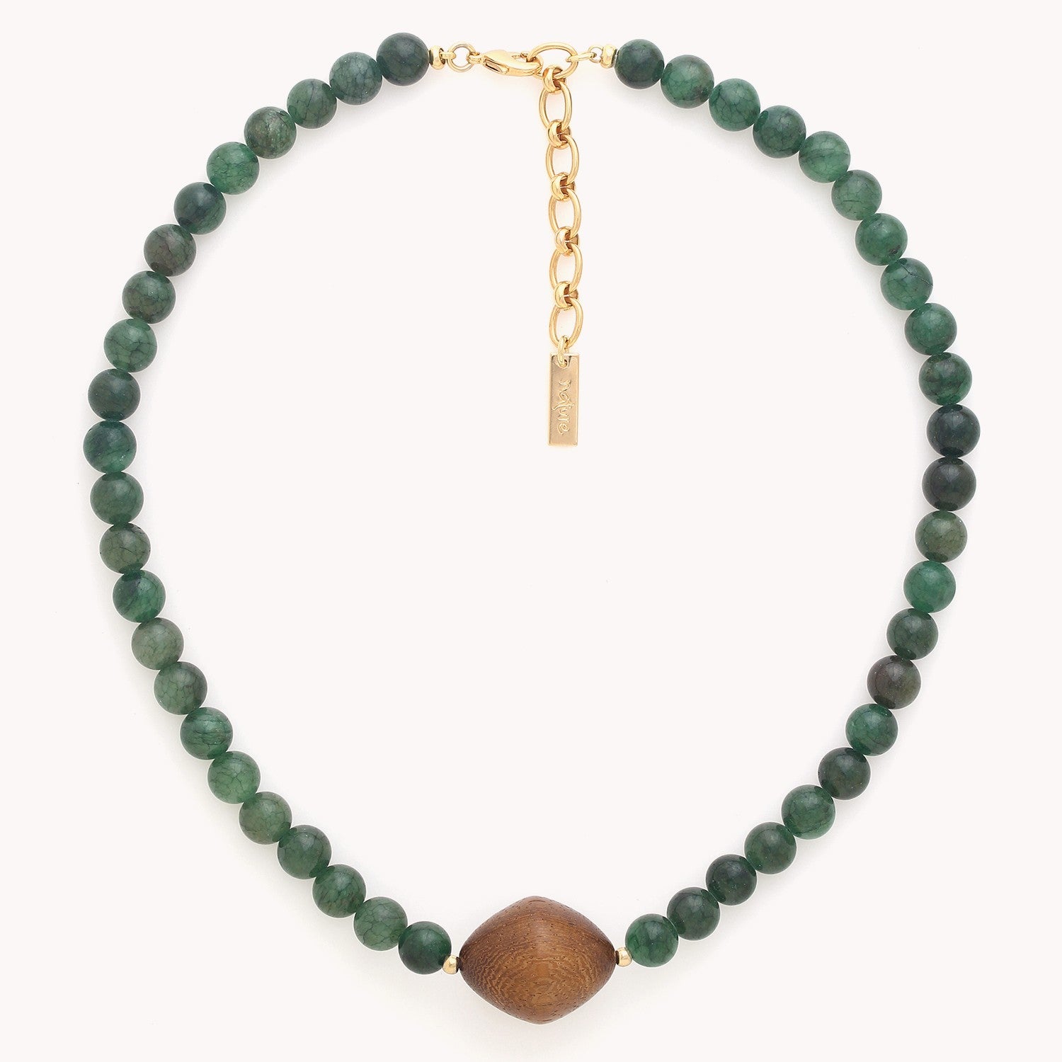 Collier Aventurine court 1 perle de Roblès Nature Bijoux sku 15--43441