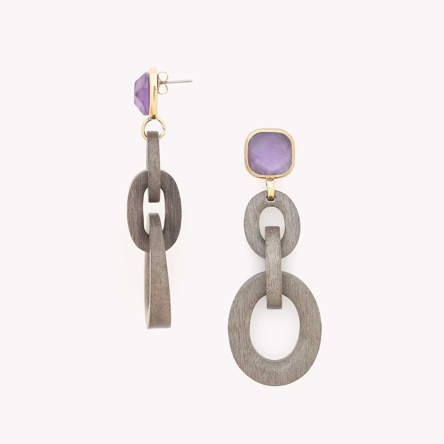 Détail poussoir et matières naturelles 12--90106 Nature Bijoux