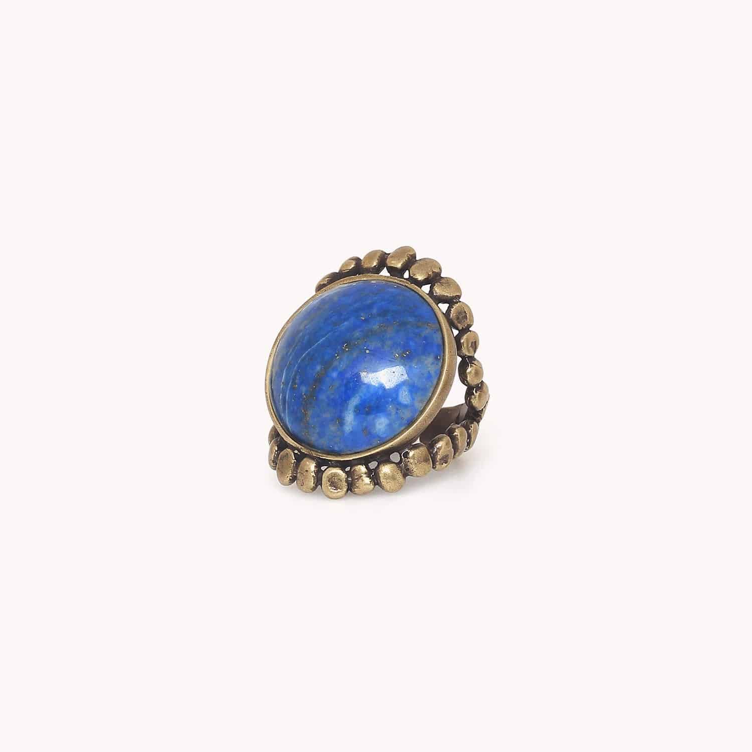 Bague Mabua Beach bronze lapis lazuli 19--25792 Nature Bijoux