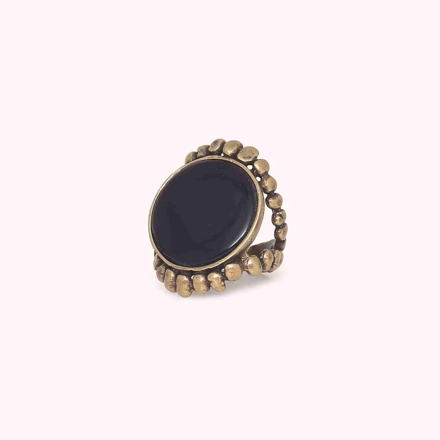 Bague Mabua Beach bronze nacre grenat 19--25807 Nature Bijoux