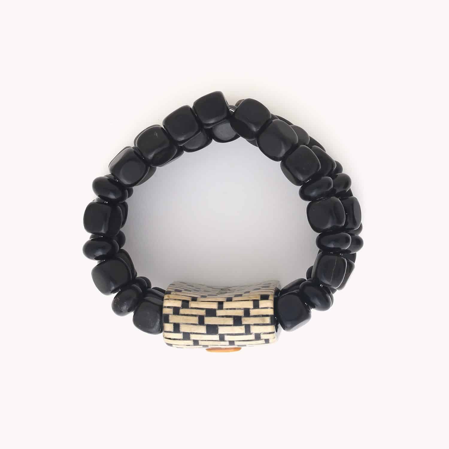 Détail bracelet extensible Madam Bogolan Nature Bijoux 13CP44195
