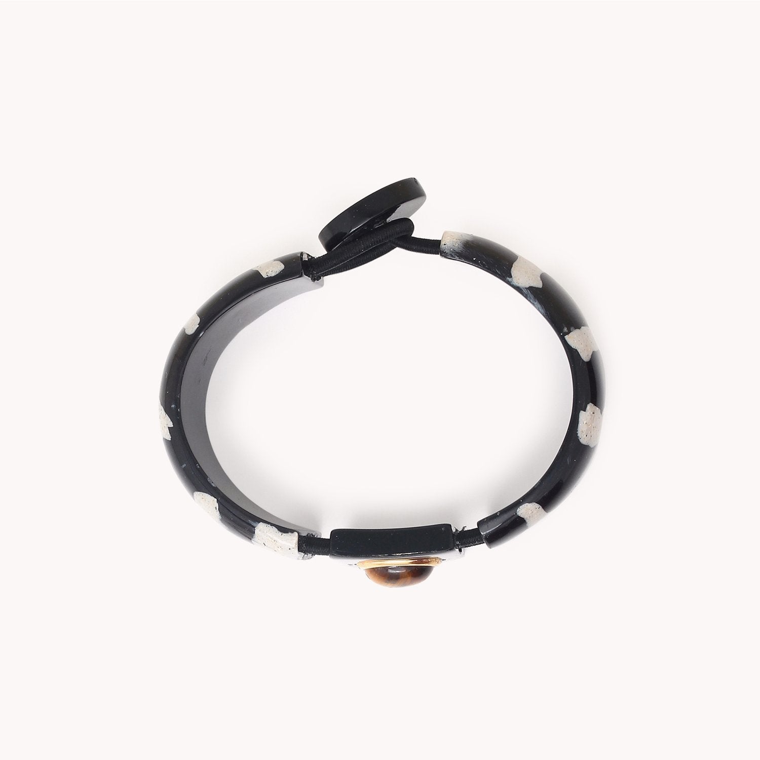 Détail fermoir bouton bracelet Zebra 13CP43941 Nature Bijoux